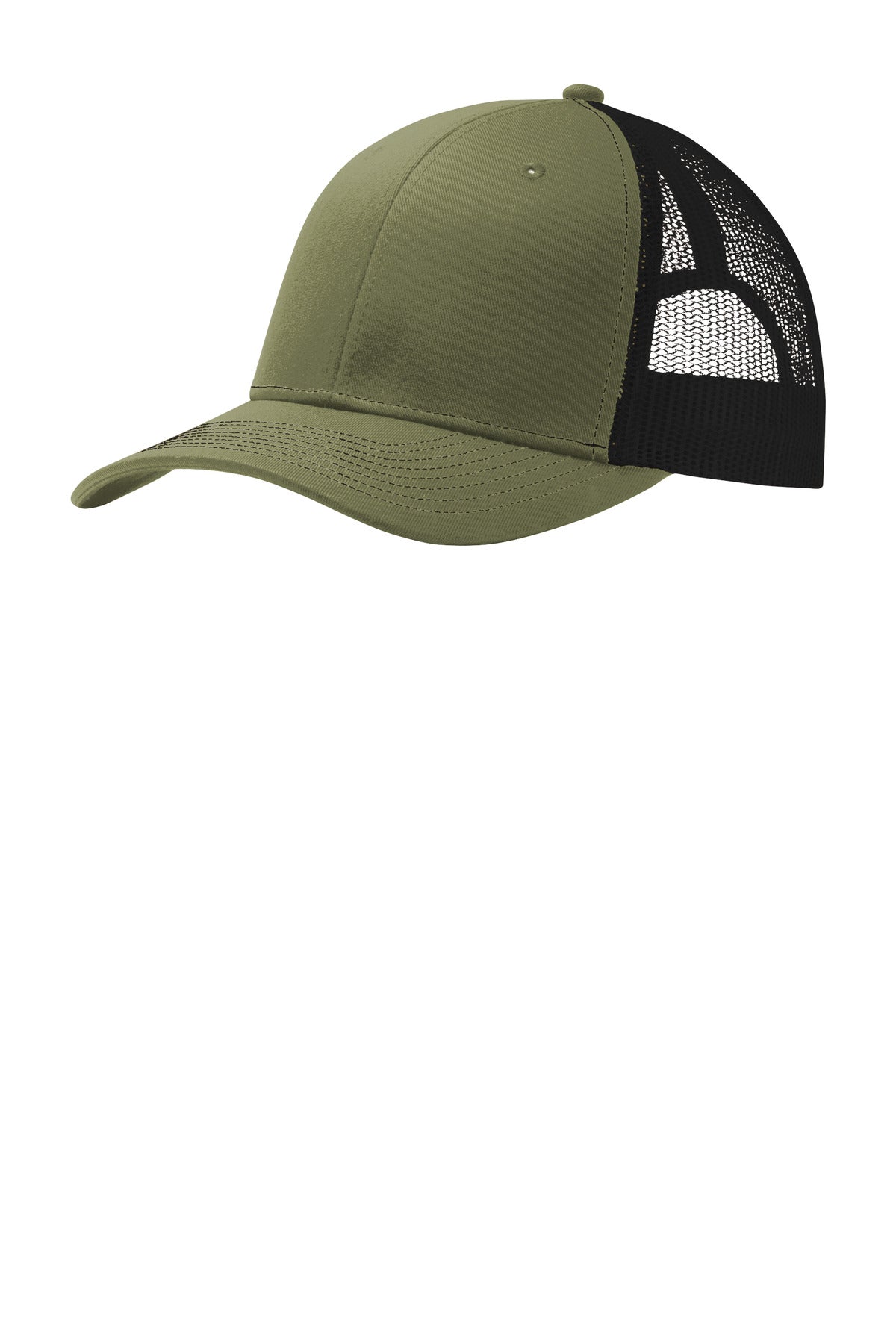 This two-toned cap features breathable mesh and contrast stitching on the bill. Fabric: 100% cotton 