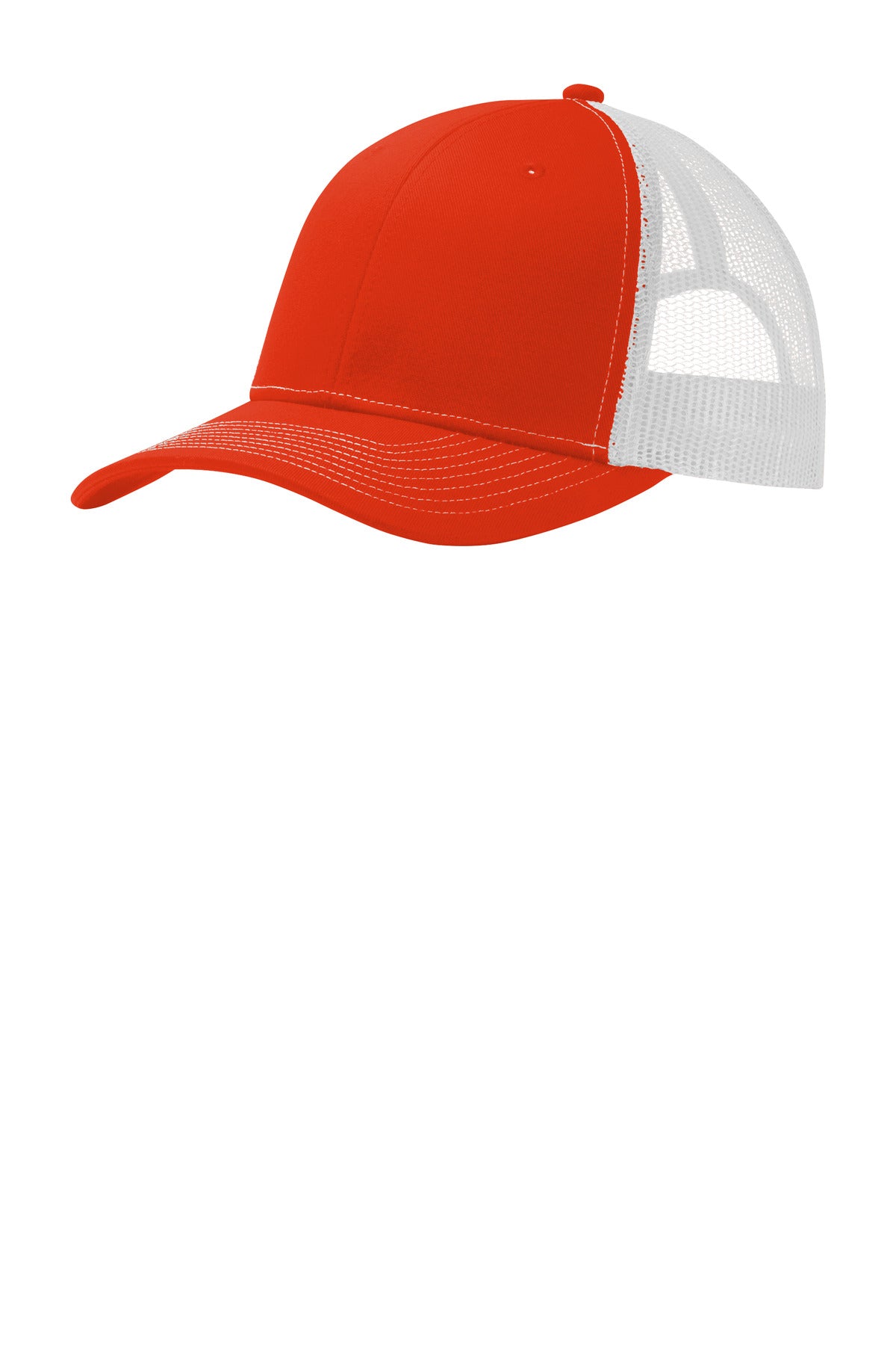This two-toned cap features breathable mesh and contrast stitching on the bill. Fabric: 100% cotton 