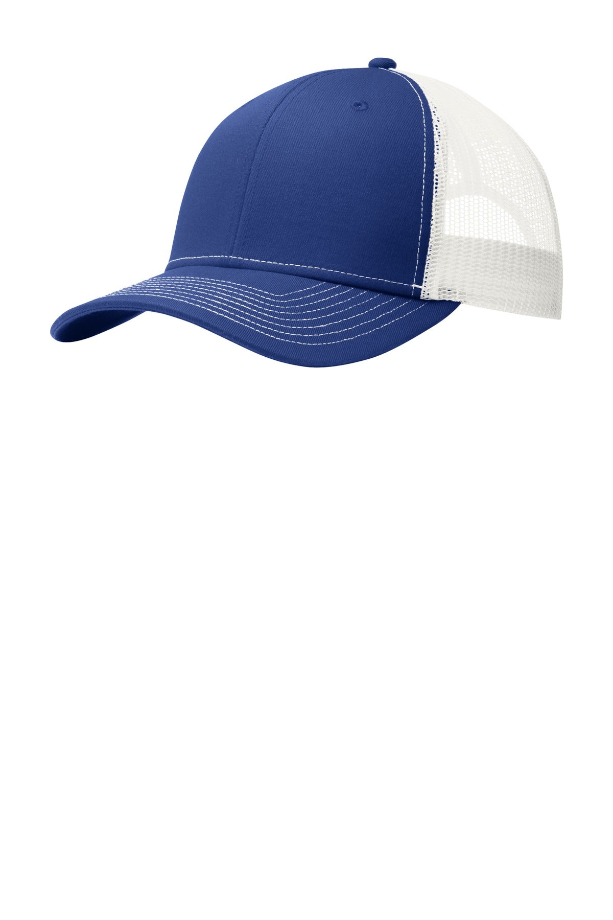 This two-toned cap features breathable mesh and contrast stitching on the bill. Fabric: 100% cotton 