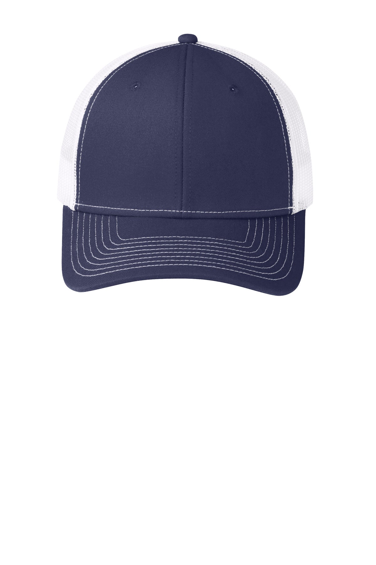This two-toned cap features breathable mesh and contrast stitching on the bill. Fabric: 100% cotton 