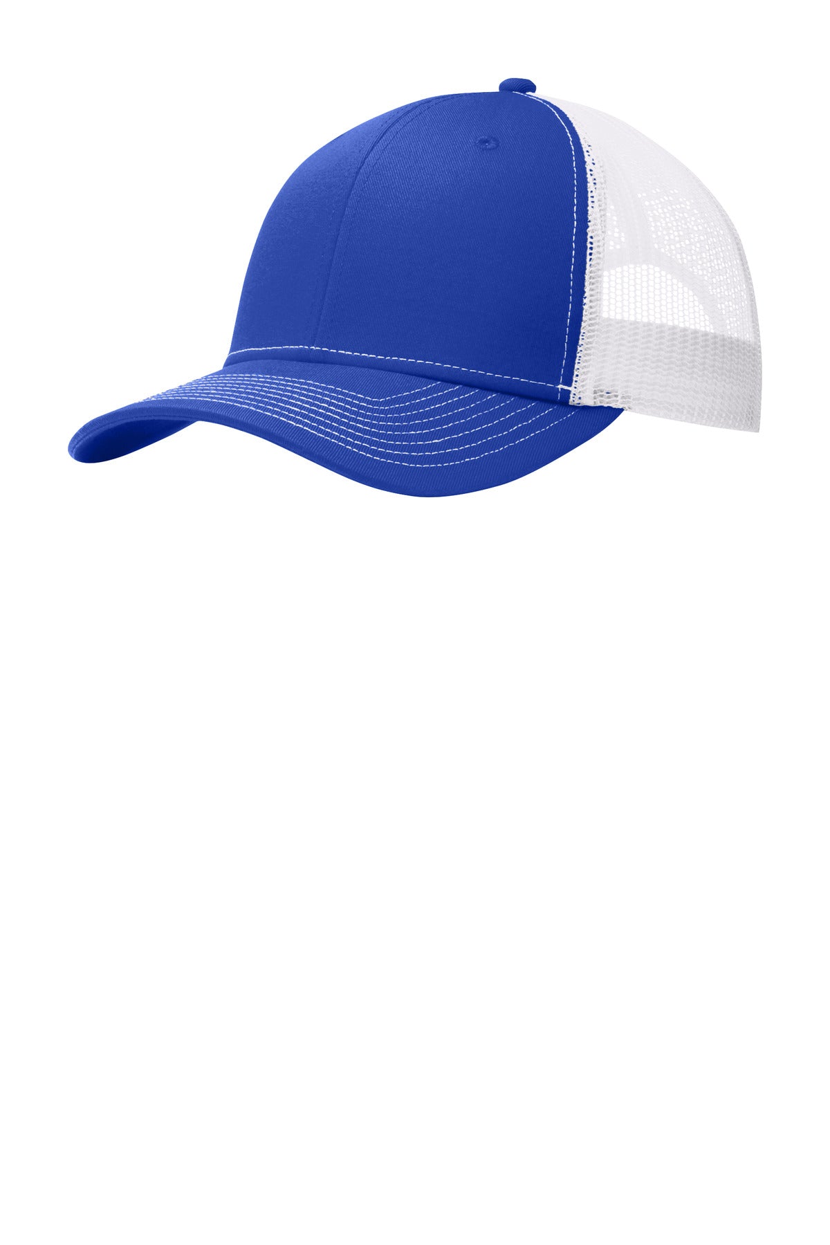This two-toned cap features breathable mesh and contrast stitching on the bill. Fabric: 100% cotton 