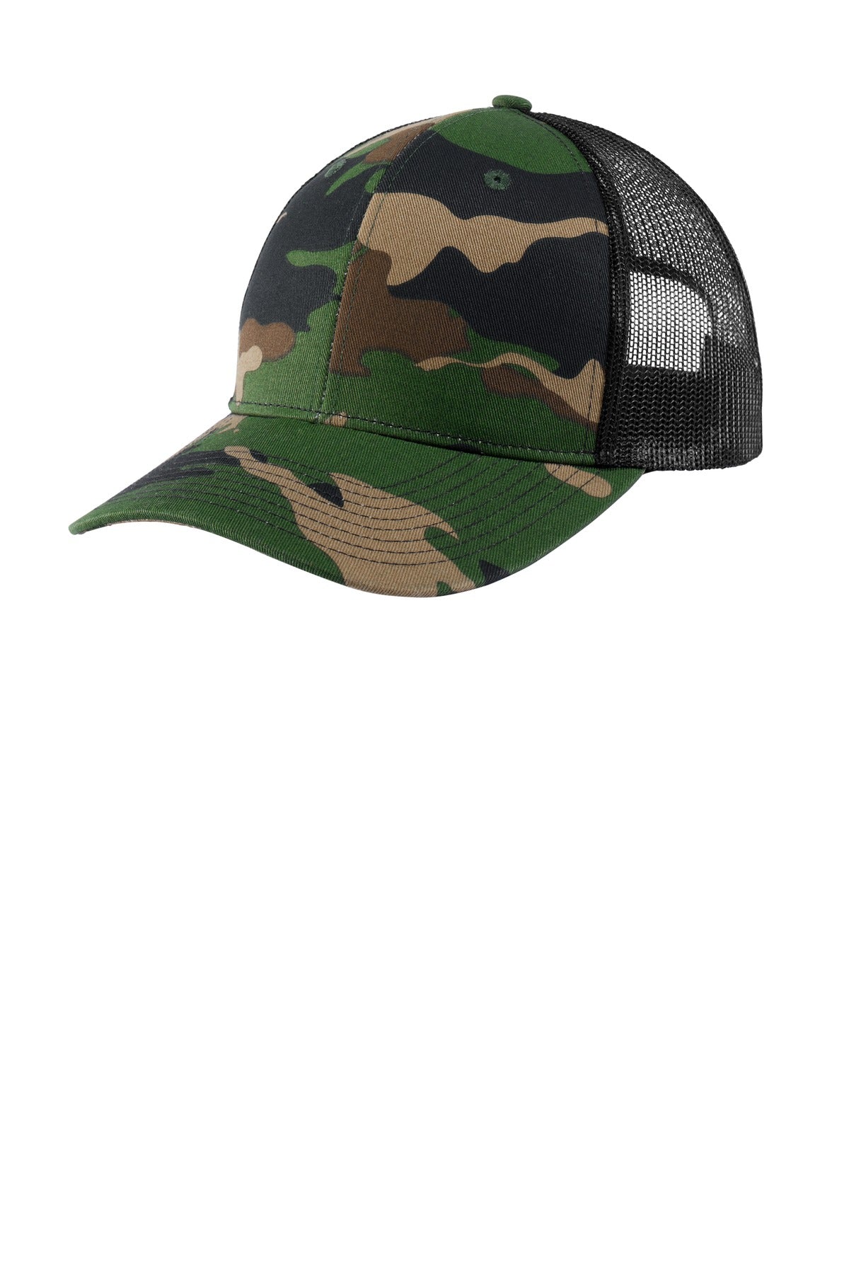 This two-toned cap features breathable mesh and contrast stitching on the bill. Fabric: 100% cotton 