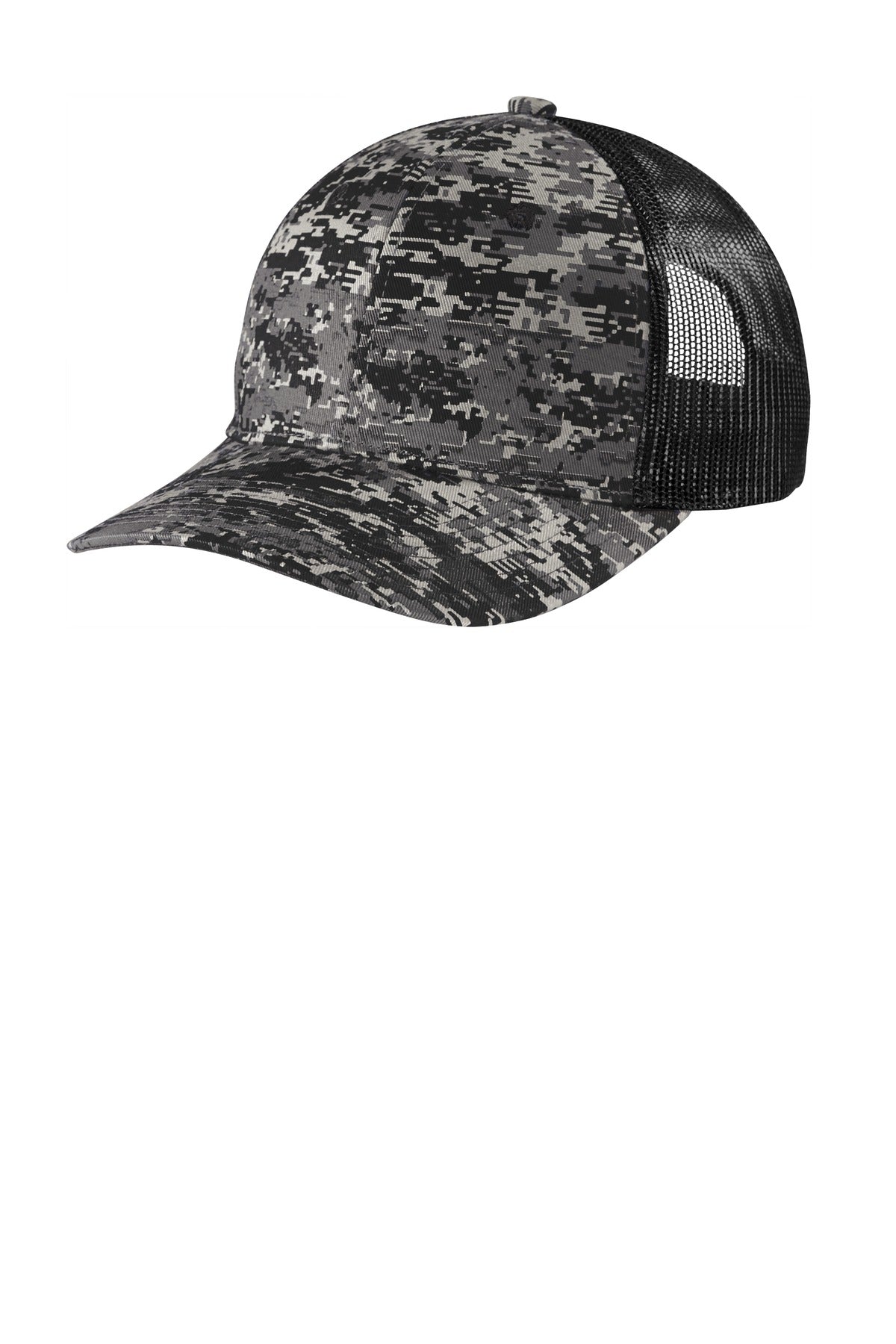 Fabric: 100% cotton twill front panels; 100% polyester mesh mid and back panelsStructure: Structured