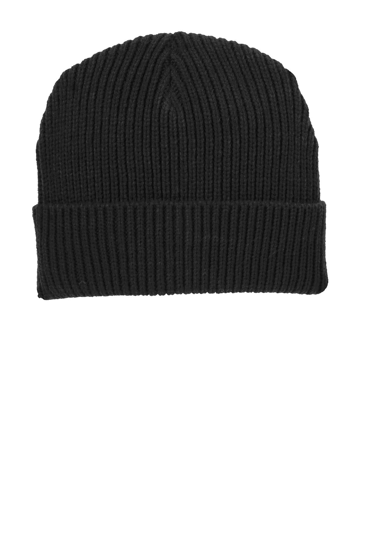 This heavyweight chunky rib knit cap has a traditional look and is always cold-weather-ready. Fabric