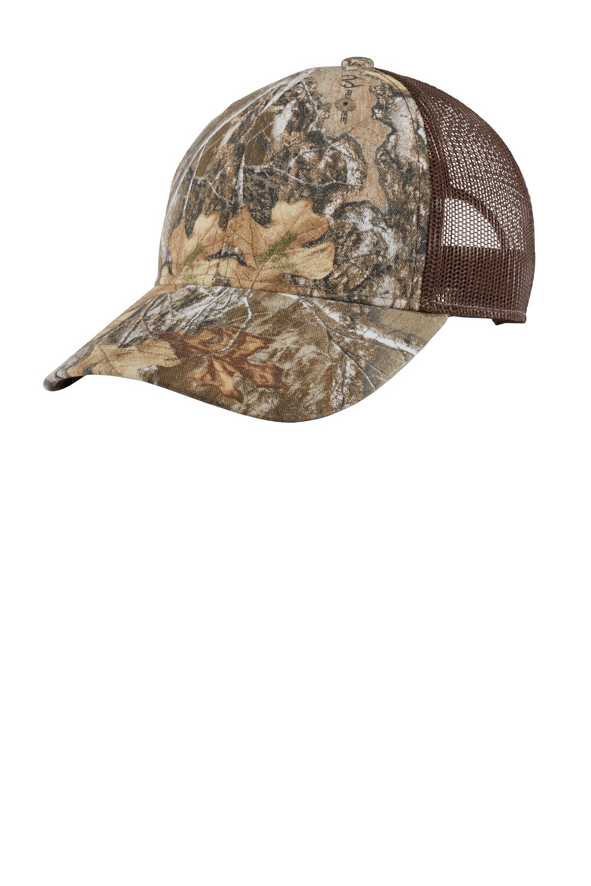 Camo and open-hole mesh come together in this structured cap designed with the outdoors in mind. Fab