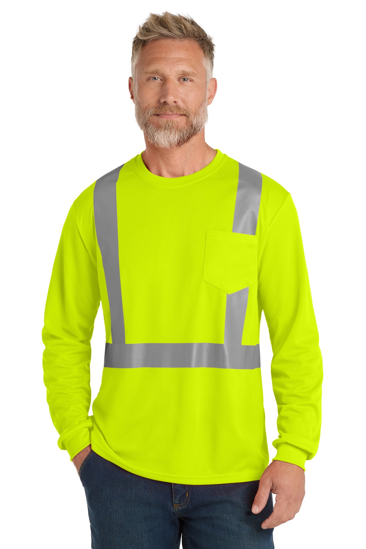 This breathable moisture-wicking mesh tee delivers high visi - Safety Yellow