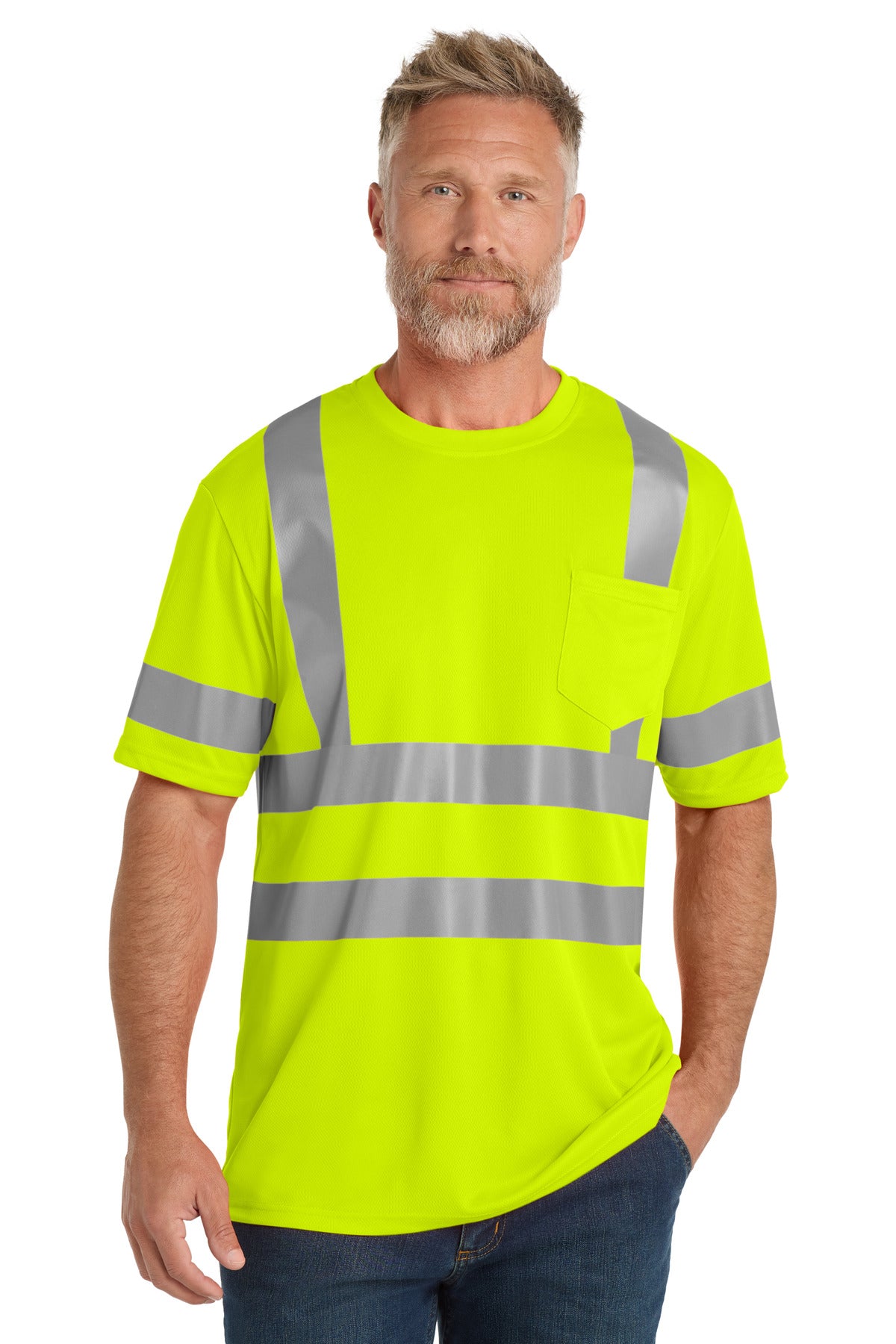 This breathable moisture-wicking mesh tee delivers the highe - Safety Yellow