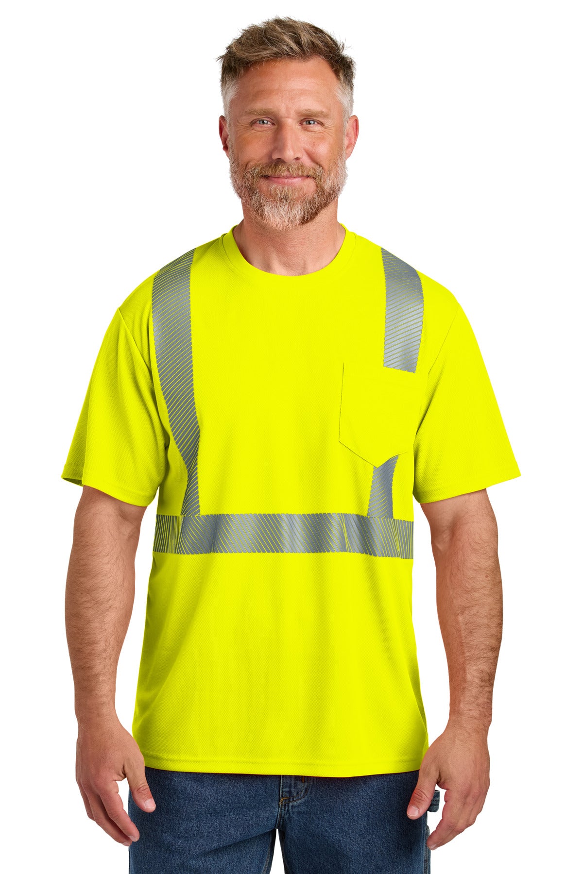 This breathable moisture-wicking mesh tee delivers high visi - Safety Yellow