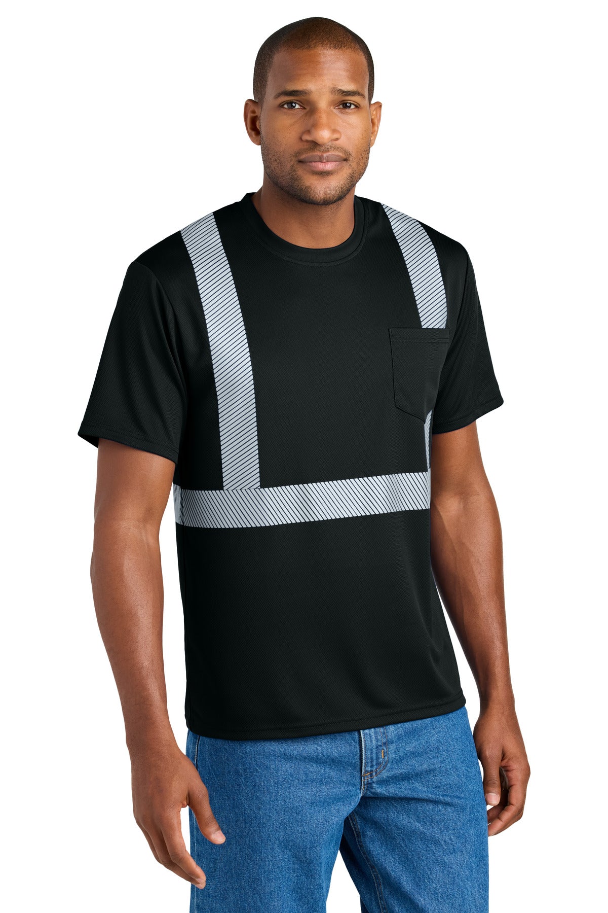 Stay visible in this breathable moisture-wicking mesh tee. 4 - Black