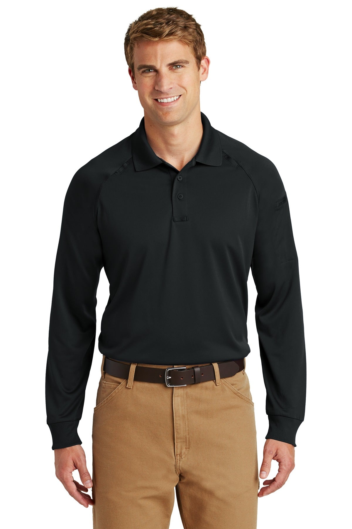 With strategically placed mic clips and dual pen pockets our - Black