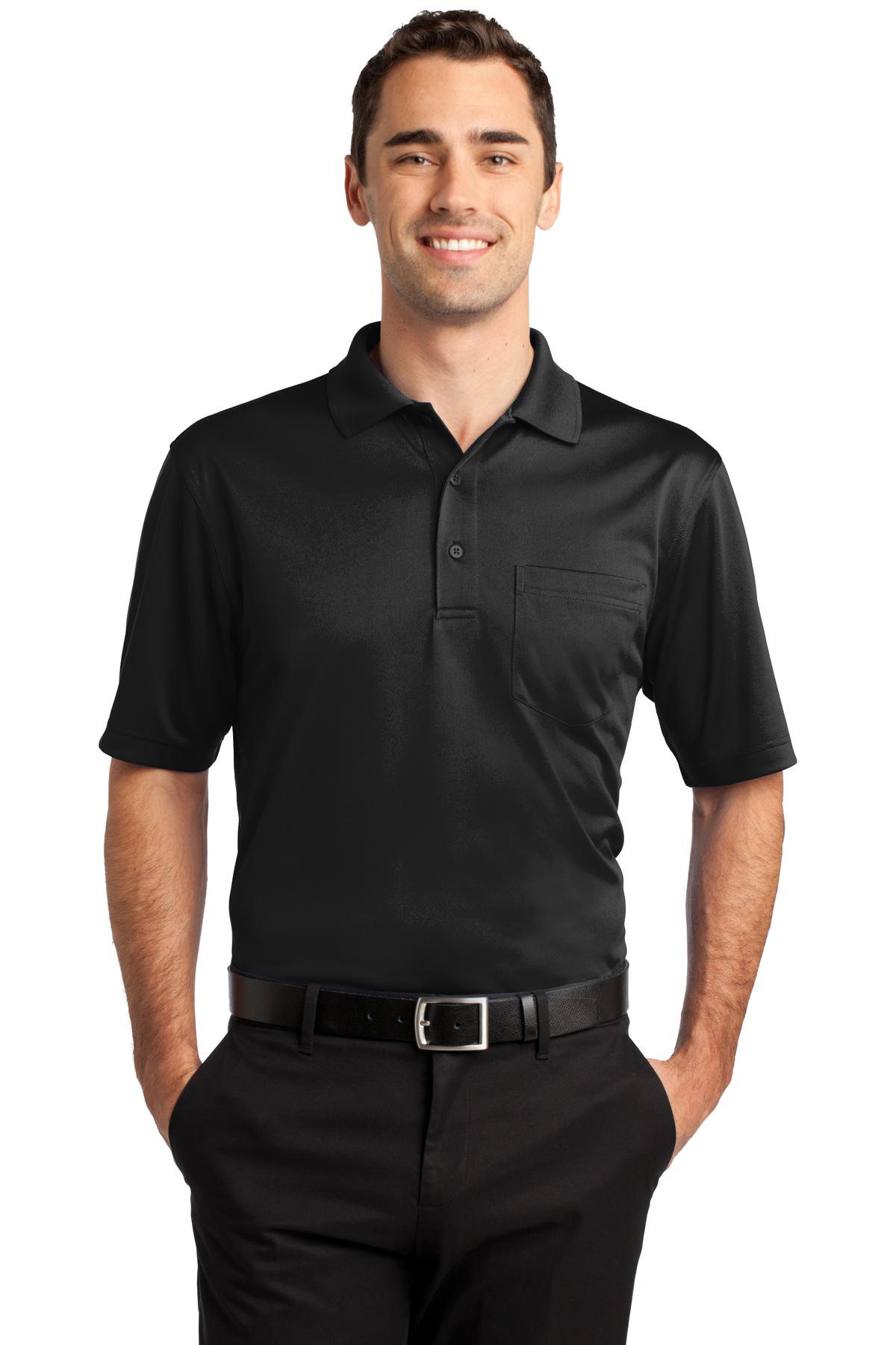 Made to work this high-performance polo can handle whatever  - Black