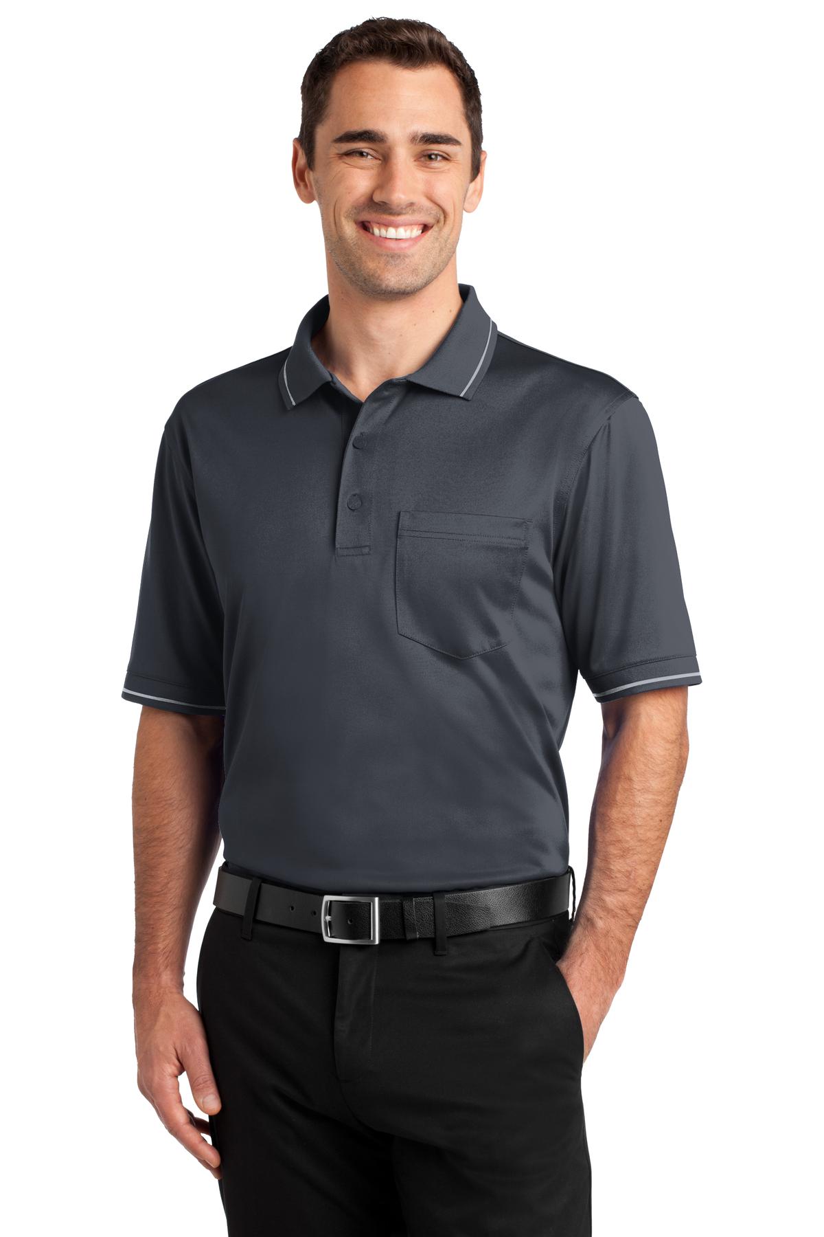 A left chest pocket and tipping add a bit of style to this h - Charcoal/ Light Grey