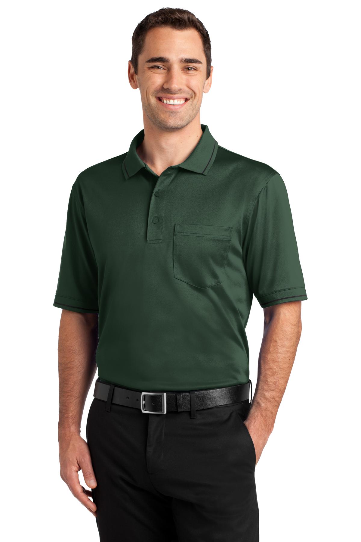 A left chest pocket and tipping add a bit of style to this h - Dark Green/ Black