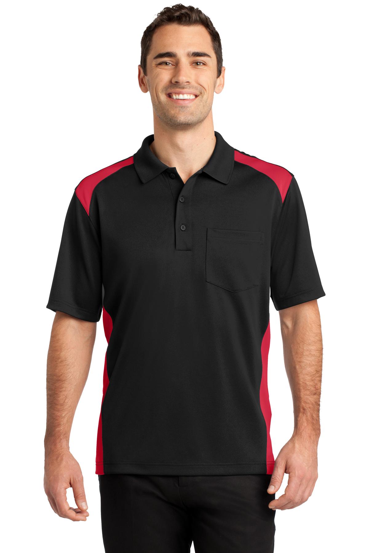 Snag-proof. Wrinkle-resistant. Odor-fighting. Moisture-wicki - Black/ Red