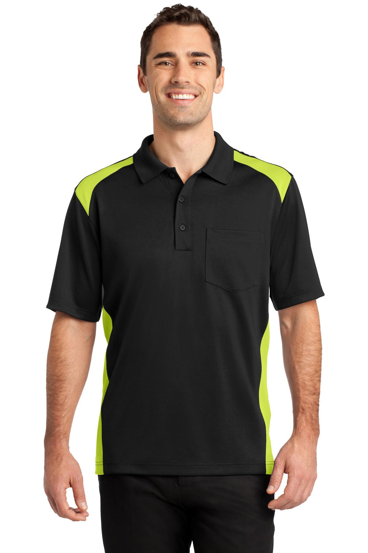 Snag-proof. Wrinkle-resistant. Odor-fighting. Moisture-wicki - Black/ Shock Green