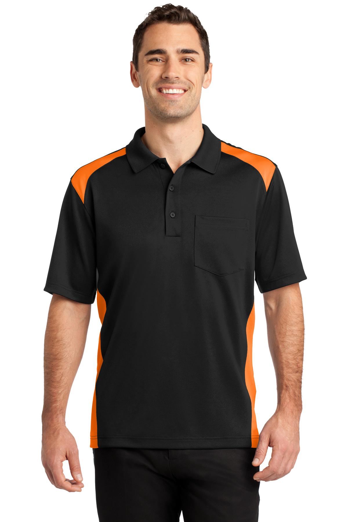 Snag-proof. Wrinkle-resistant. Odor-fighting. Moisture-wicki - Black/ Shock Orange