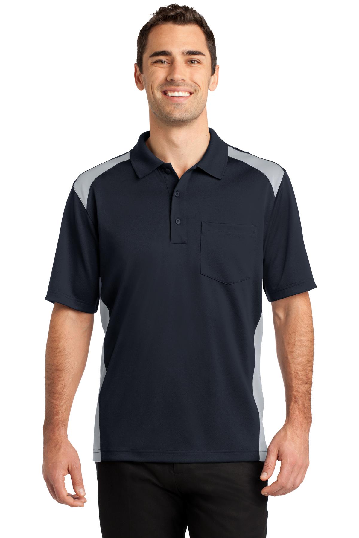 Snag-proof. Wrinkle-resistant. Odor-fighting. Moisture-wicki - Dark Navy/ Light Grey