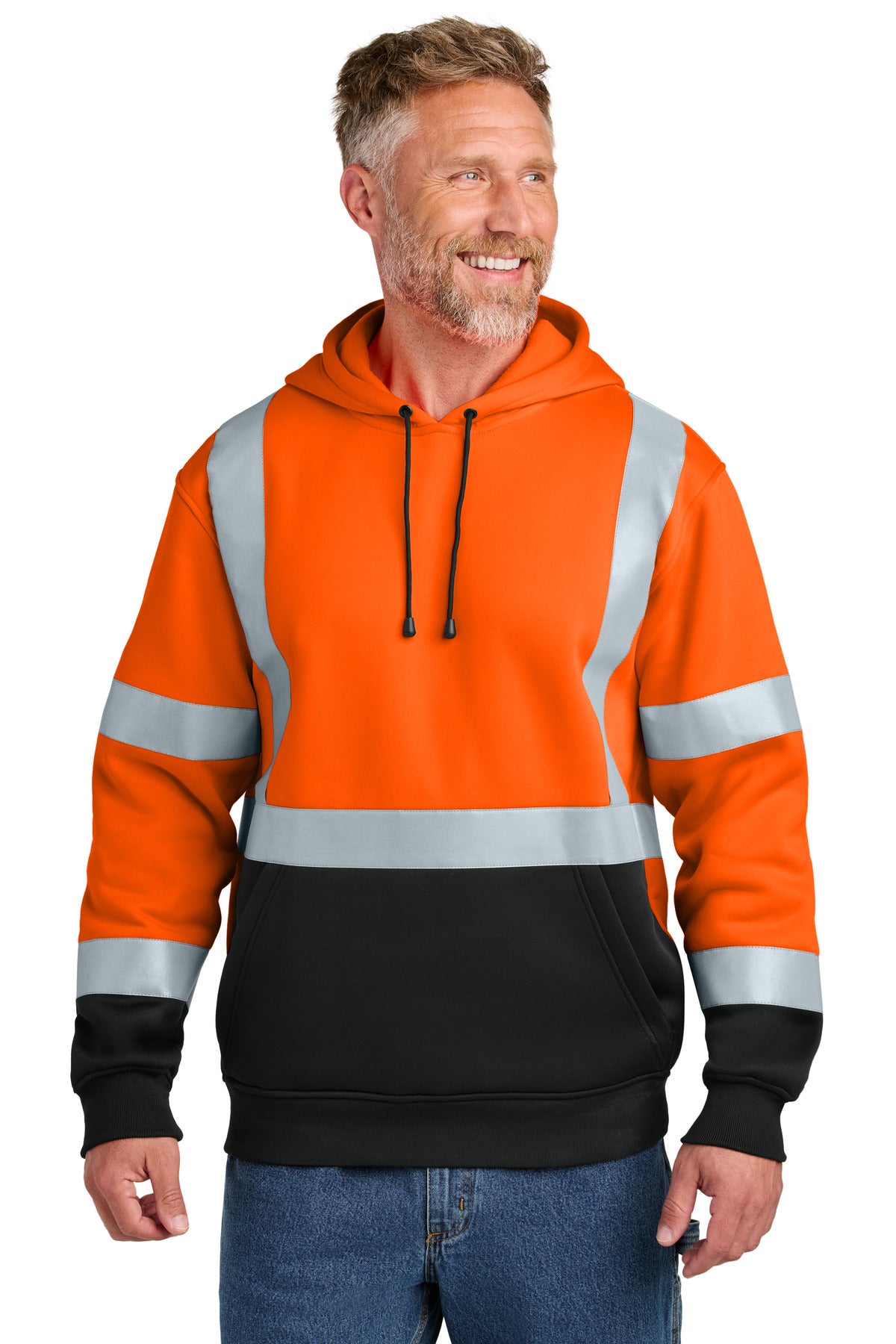 Designed for visibility this durable heavyweight hoodie is a - Safety Orange