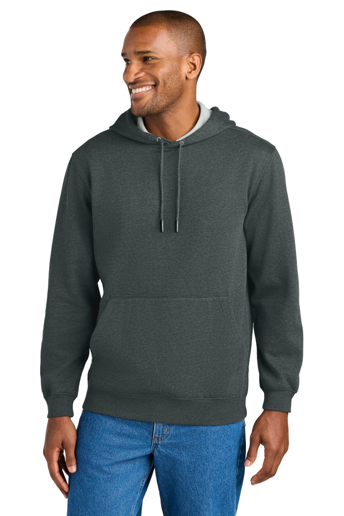 This work-ready hoodie balances durable strength with cotton - Charcoal Heather