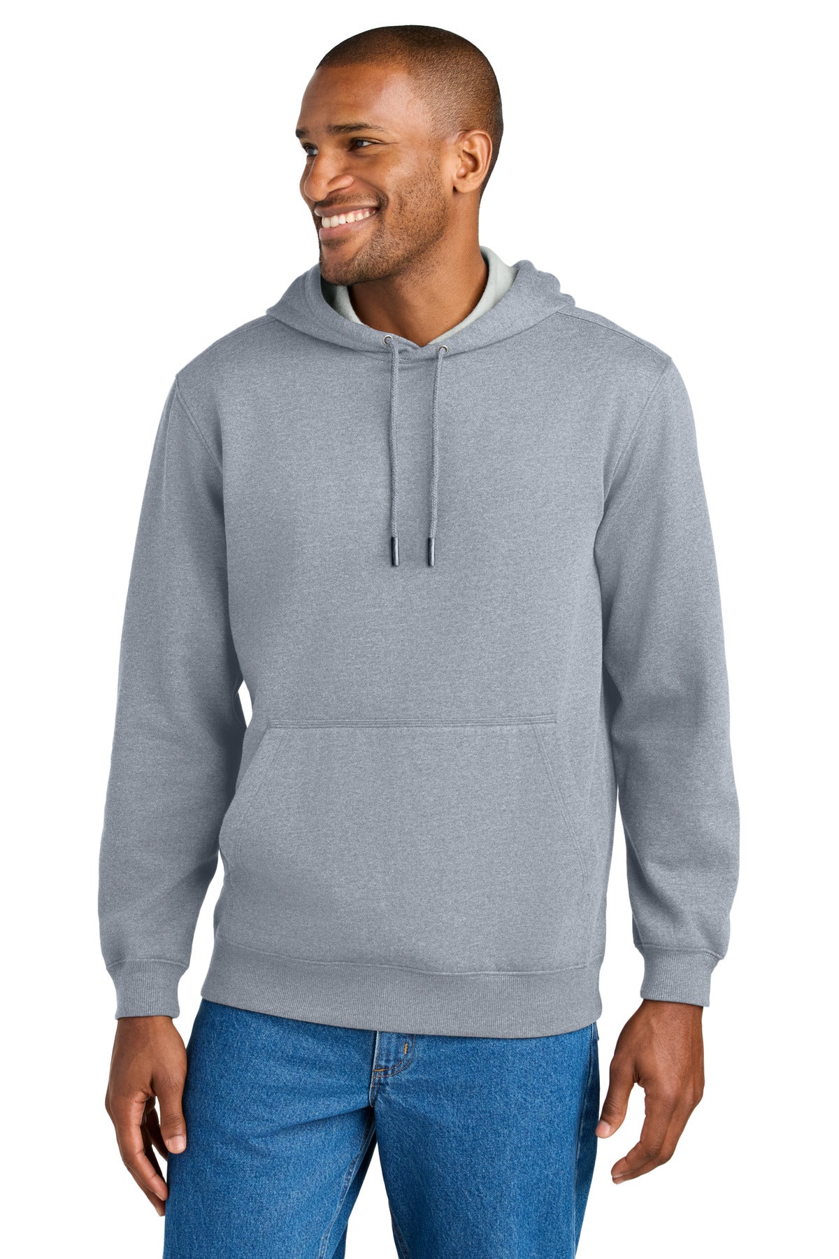 This work-ready hoodie balances durable strength with cotton - Heather Grey