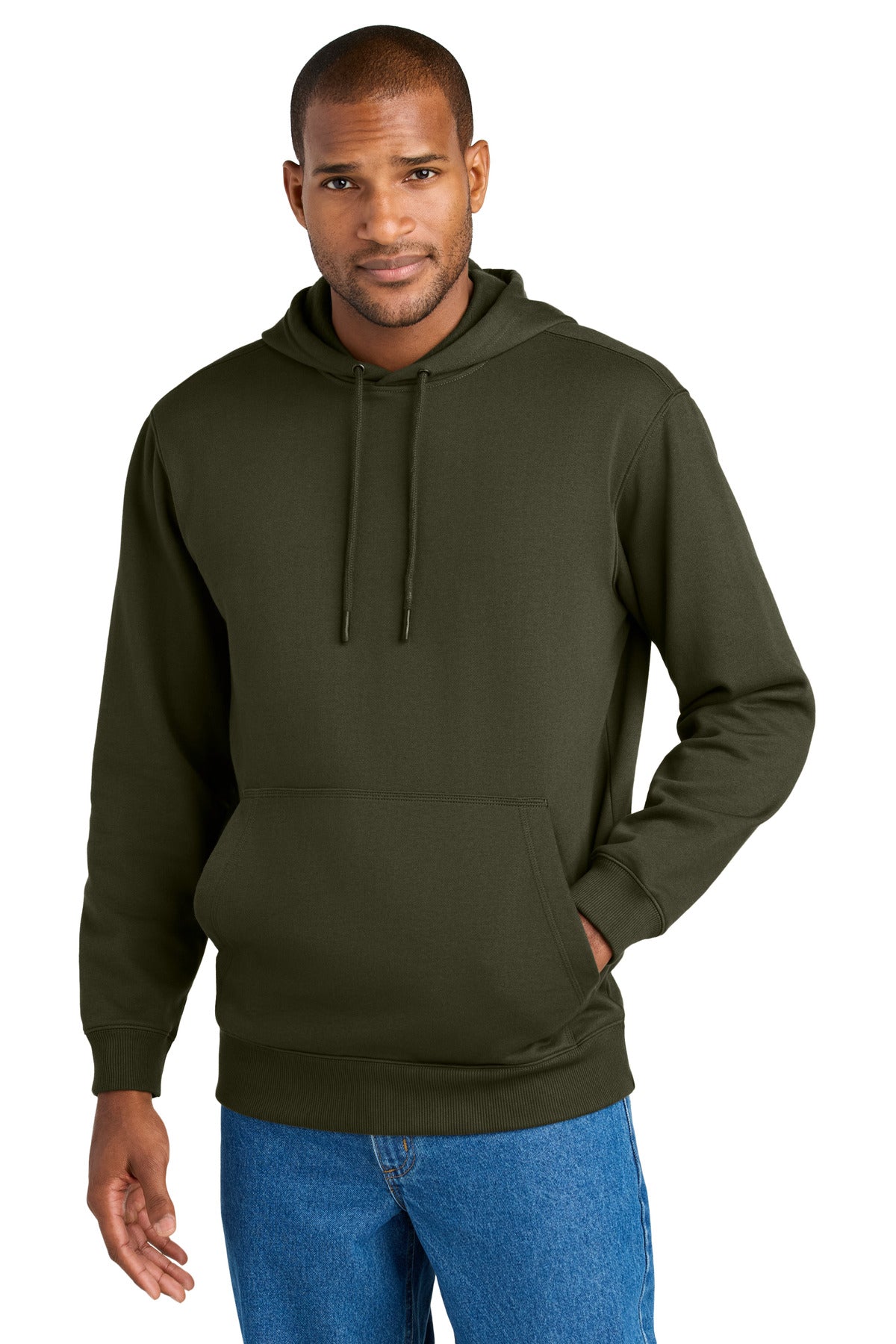This work-ready hoodie balances durable strength with cotton - Tundra Green