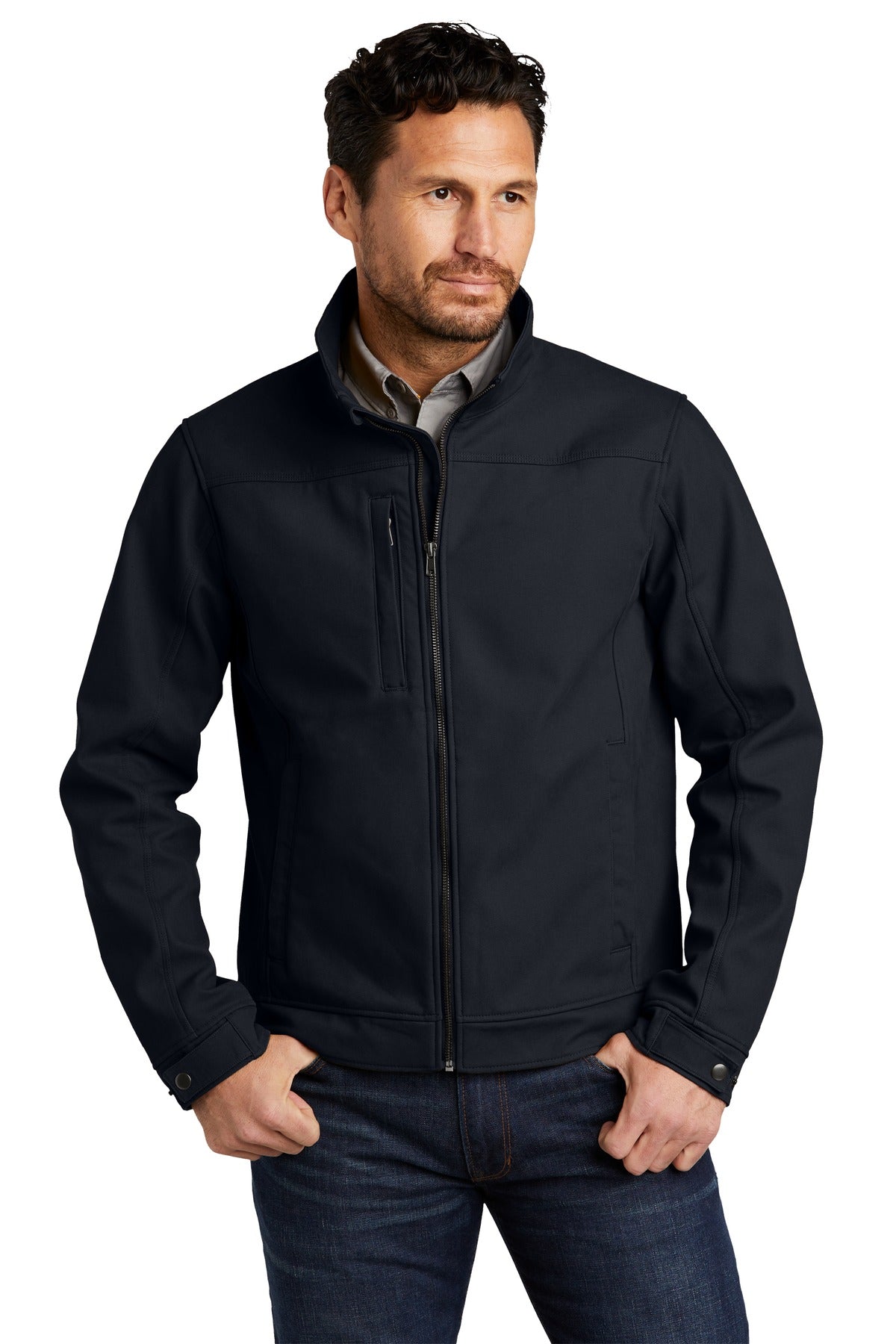 By combining popular soft shell outerwear technology with du - Navy Blue