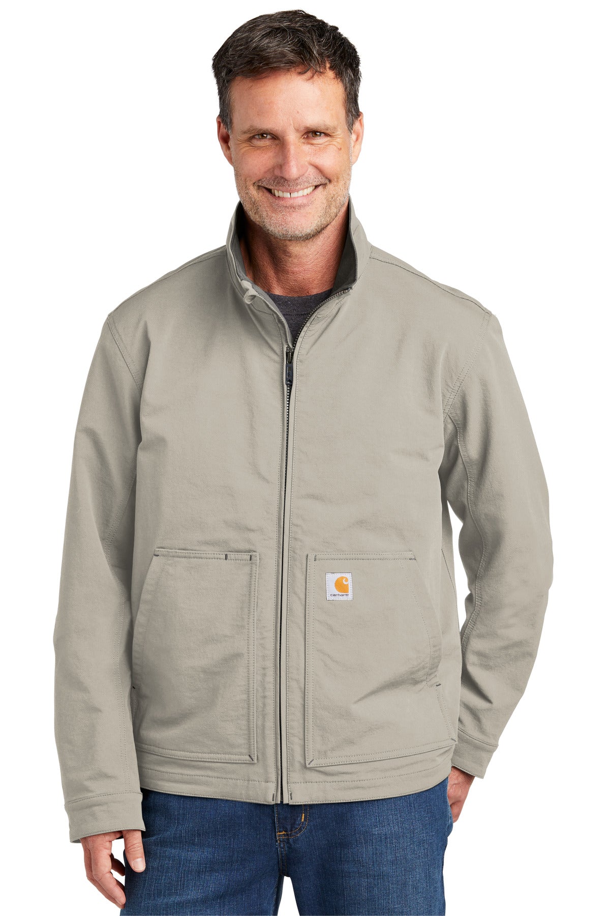 This soft shell jacket combines iconic Carhartt looks with u - Greige