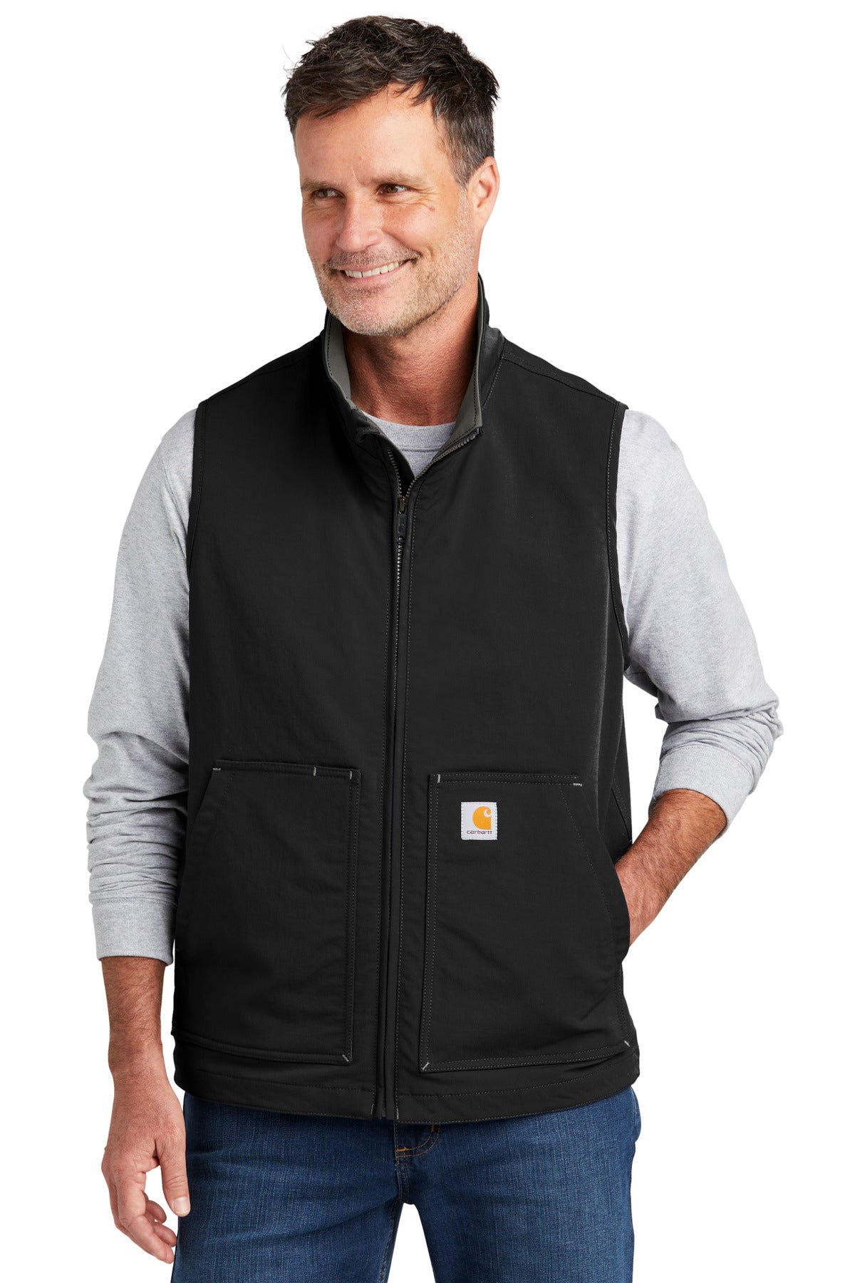 This soft shell vest combines iconic Carhartt looks with unb - Black