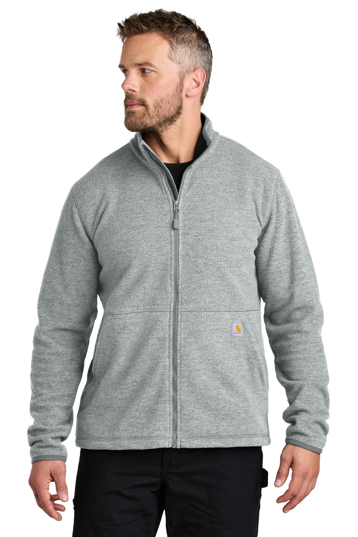 From jobsite to backyard barbeque Carhartt Textured Fleece o - Heather Grey