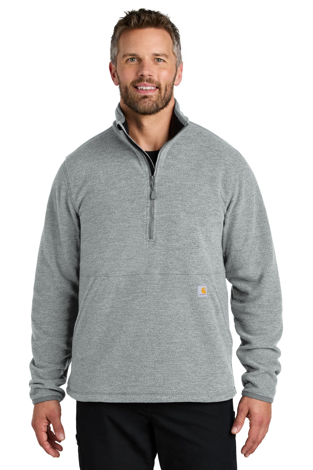 From jobsite to backyard barbeque Carhartt Textured Fleece o - Heather Grey