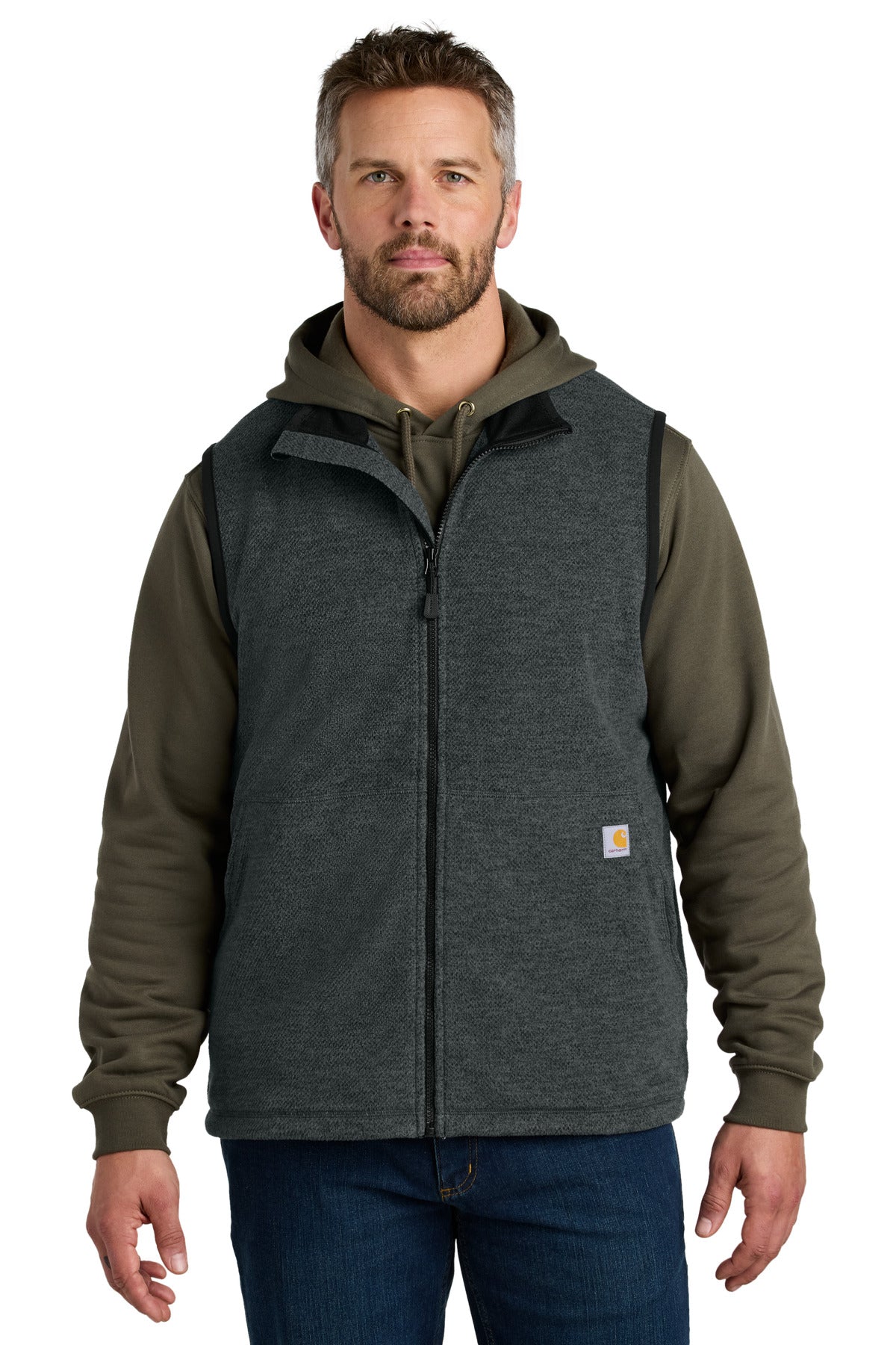 From jobsite to backyard barbeque Carhartt Textured Fleece o - Carbon Heather