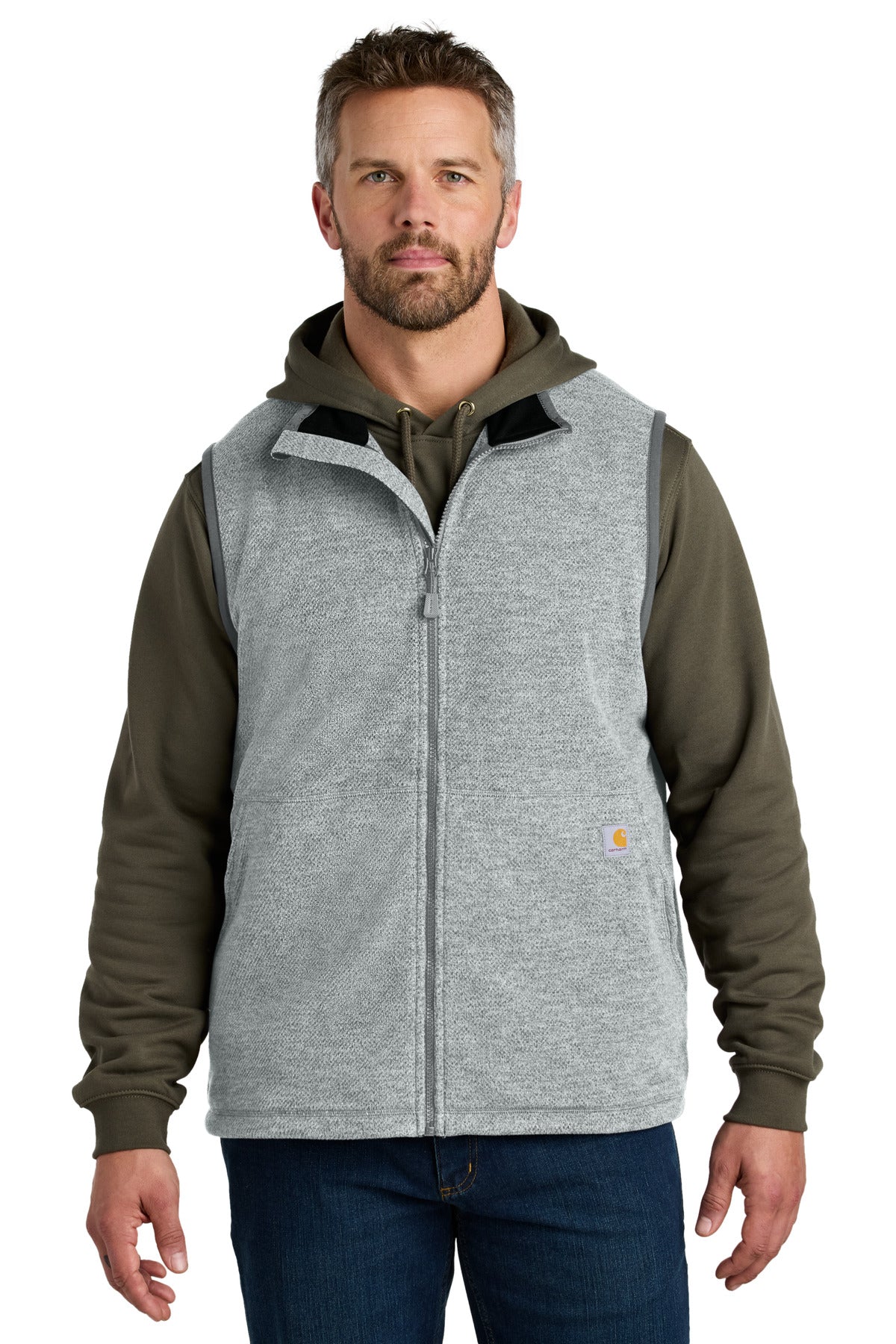From jobsite to backyard barbeque Carhartt Textured Fleece o - Heather Grey
