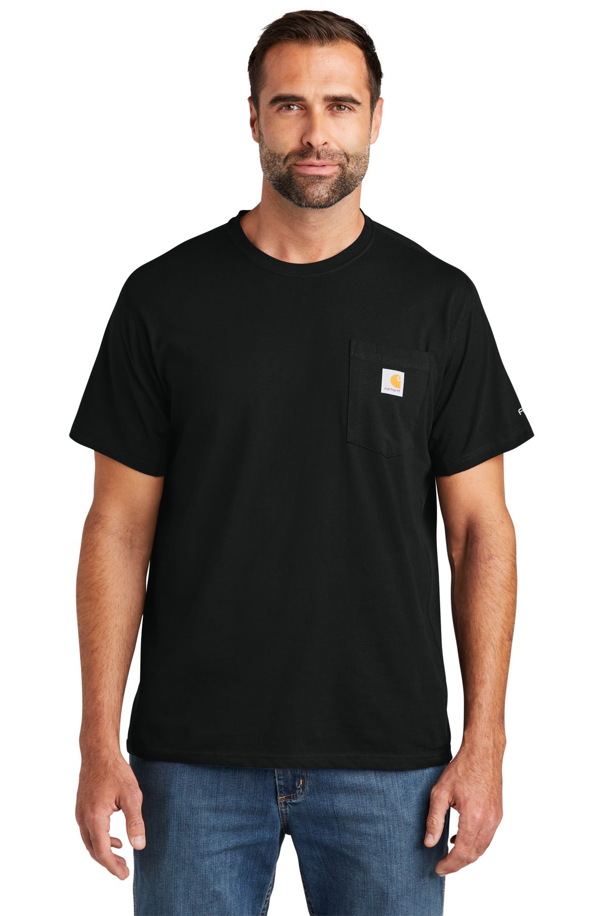 This midweight pocket tee fights sweat and is built for hard - Black