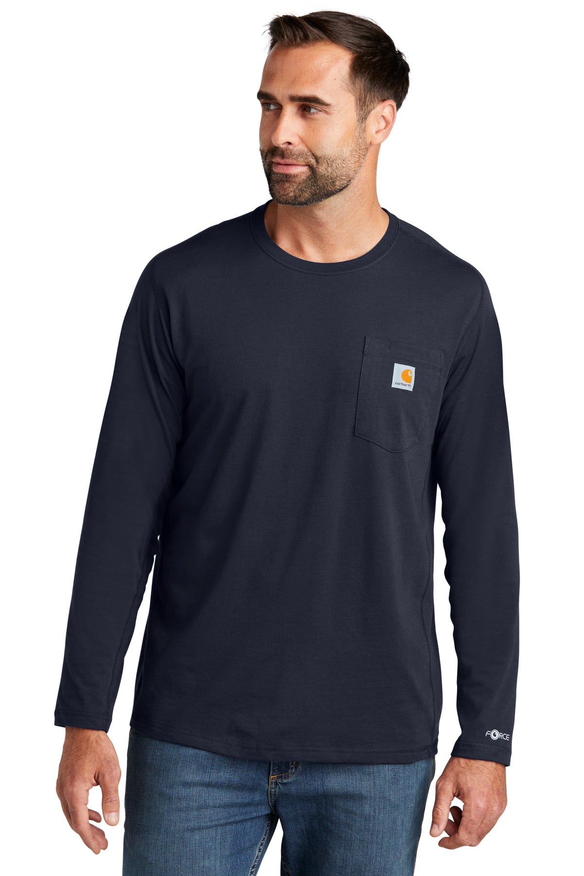 This midweight pocket tee fights sweat and is built for hard - Navy
