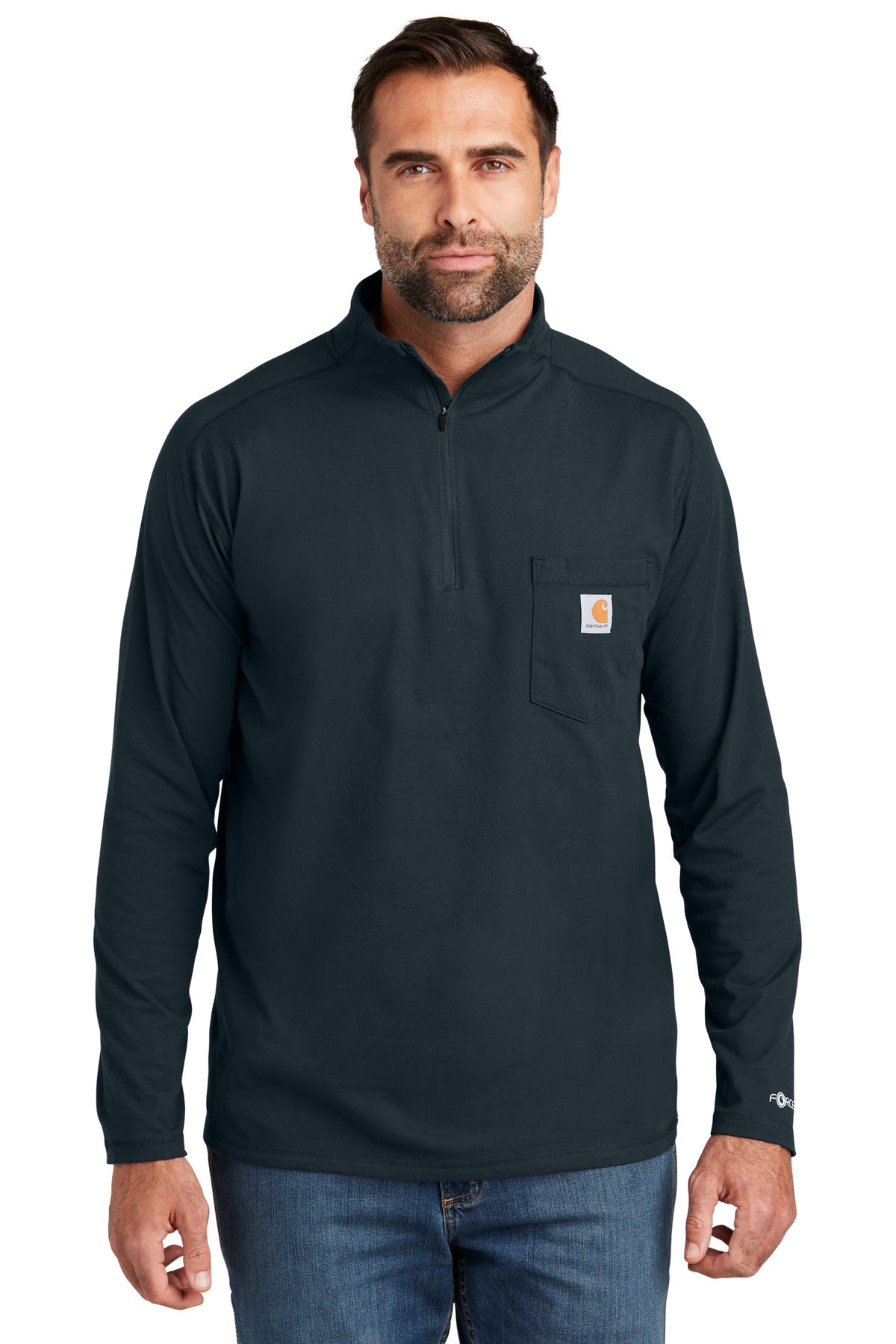 This midweight 1/4-zip tee fights sweat and is built for har - Navy