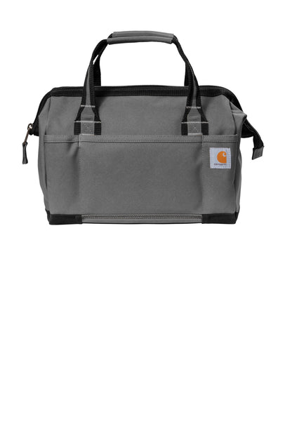 This rugged rough-and-tumble tool bag makes it easy to store - Grey
