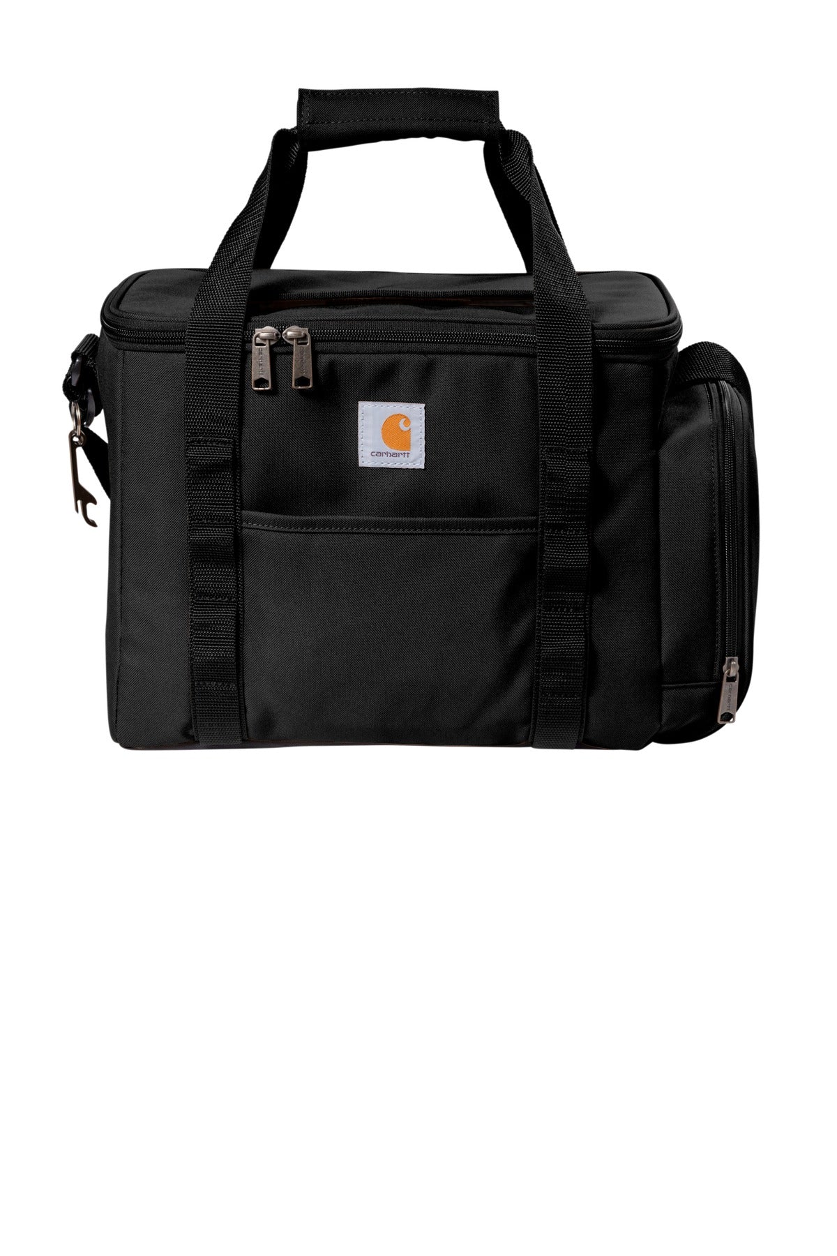 This seam-sealed insulated and water-repellent cooler holds  - Black