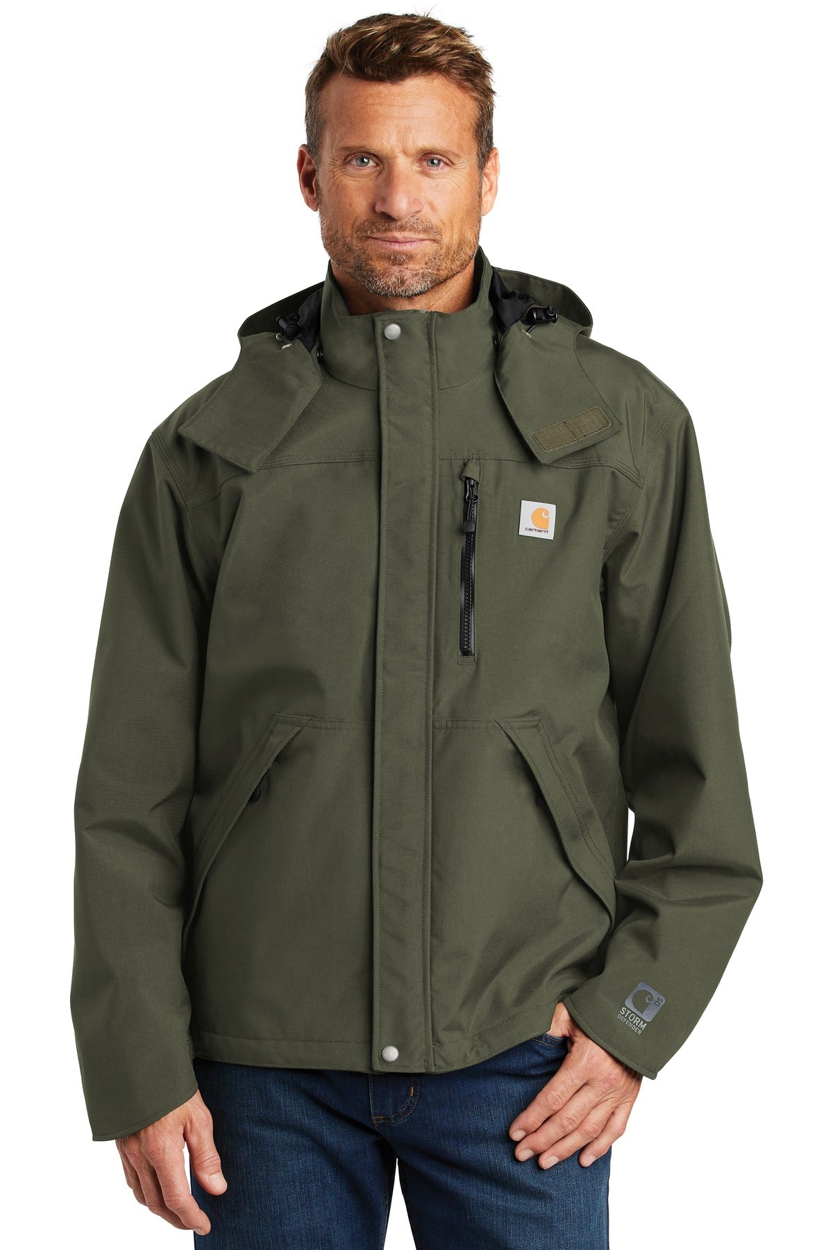Carhartt's Shoreline Jacket is made of durable nylon with a  - Olive