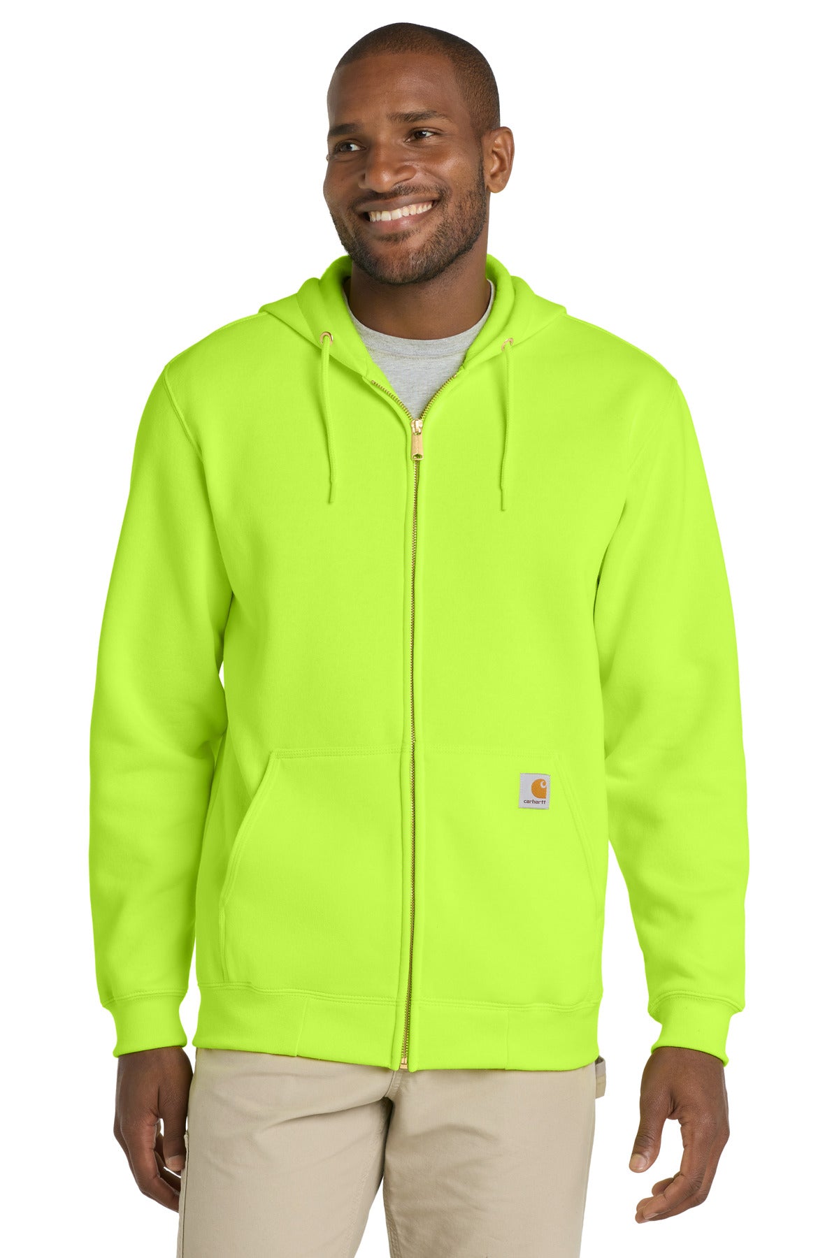 Carhartt's Midweight Hooded Zip-Front Sweatshirt brings cons - Brite Lime