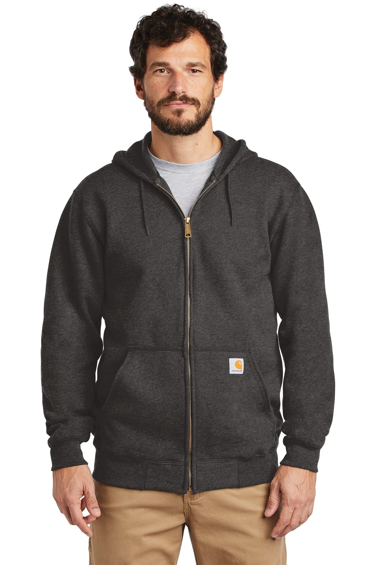 Carhartt's Midweight Hooded Zip-Front Sweatshirt brings cons - Carbon Heather
