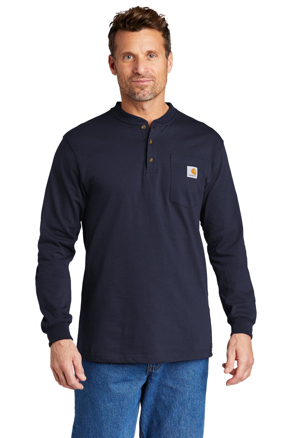 This henley is made of heavyweight cotton jersey and cut gen - Navy