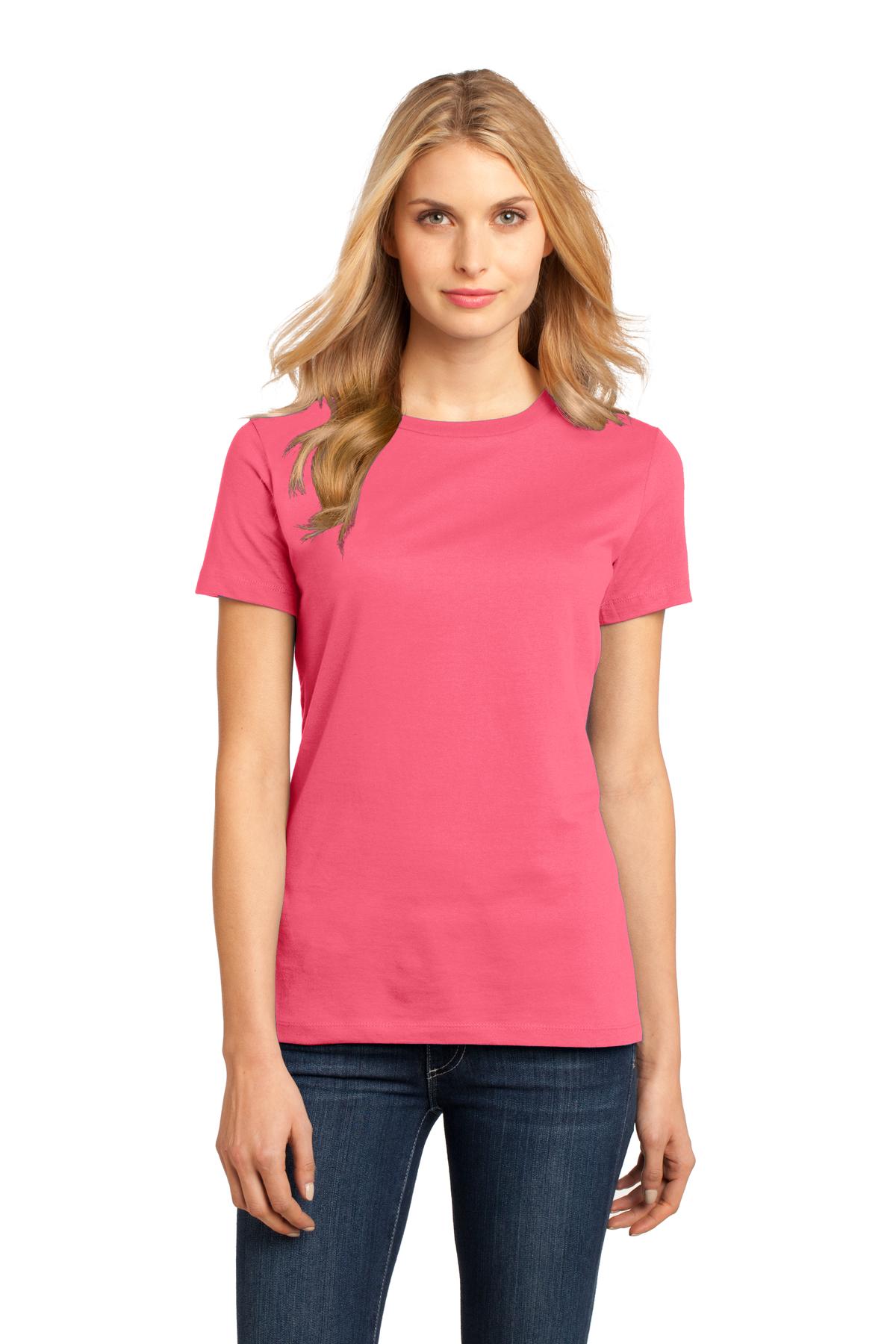 An effortless perfect tee for everyday wear. 4.3-ounce 100%  - Coral