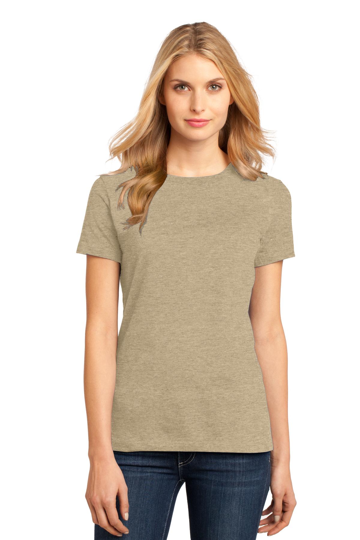 An effortless perfect tee for everyday wear. 4.3-ounce 100%  - Heathered Latte