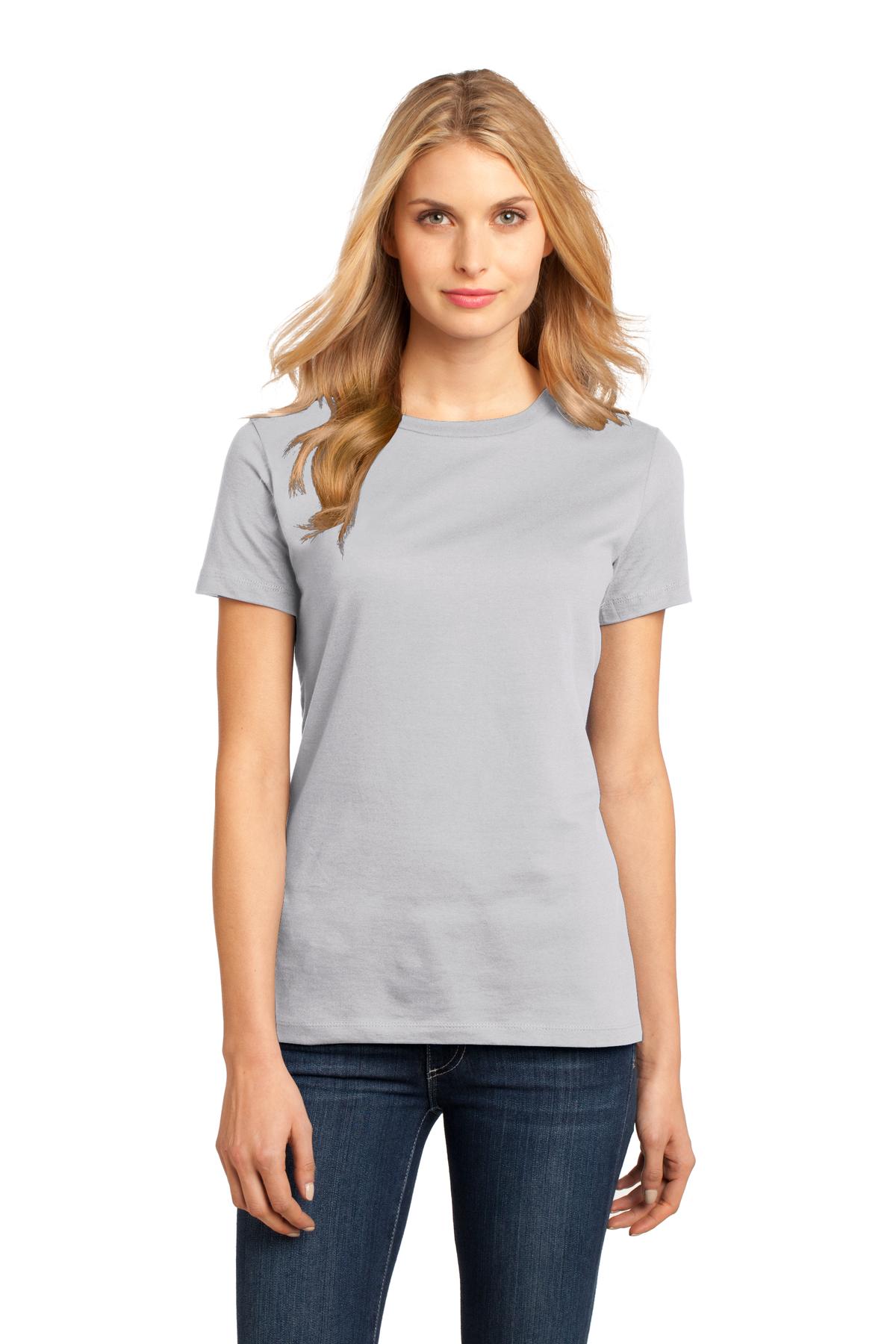 An effortless perfect tee for everyday wear. 4.3-ounce 100%  - Silver