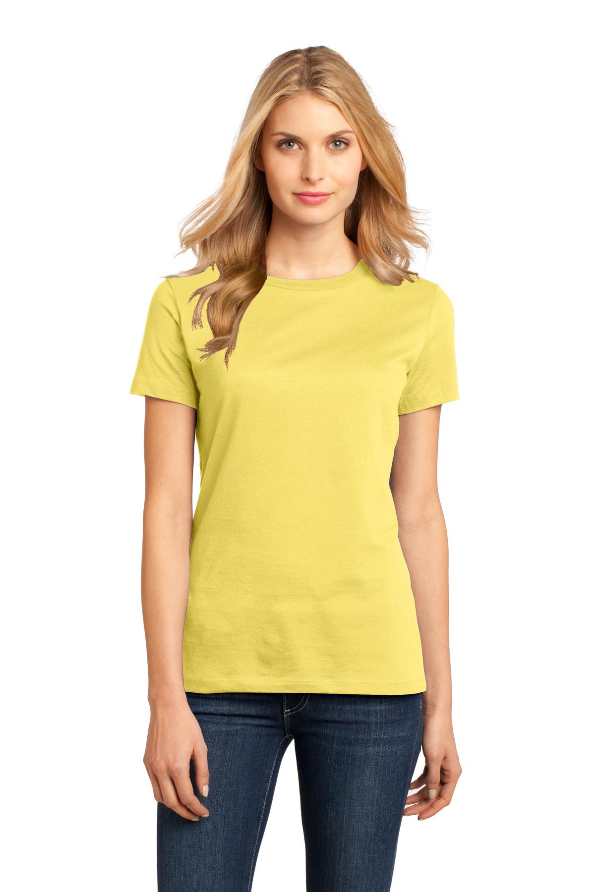 An effortless perfect tee for everyday wear. 4.3-ounce 100%  - Yellow