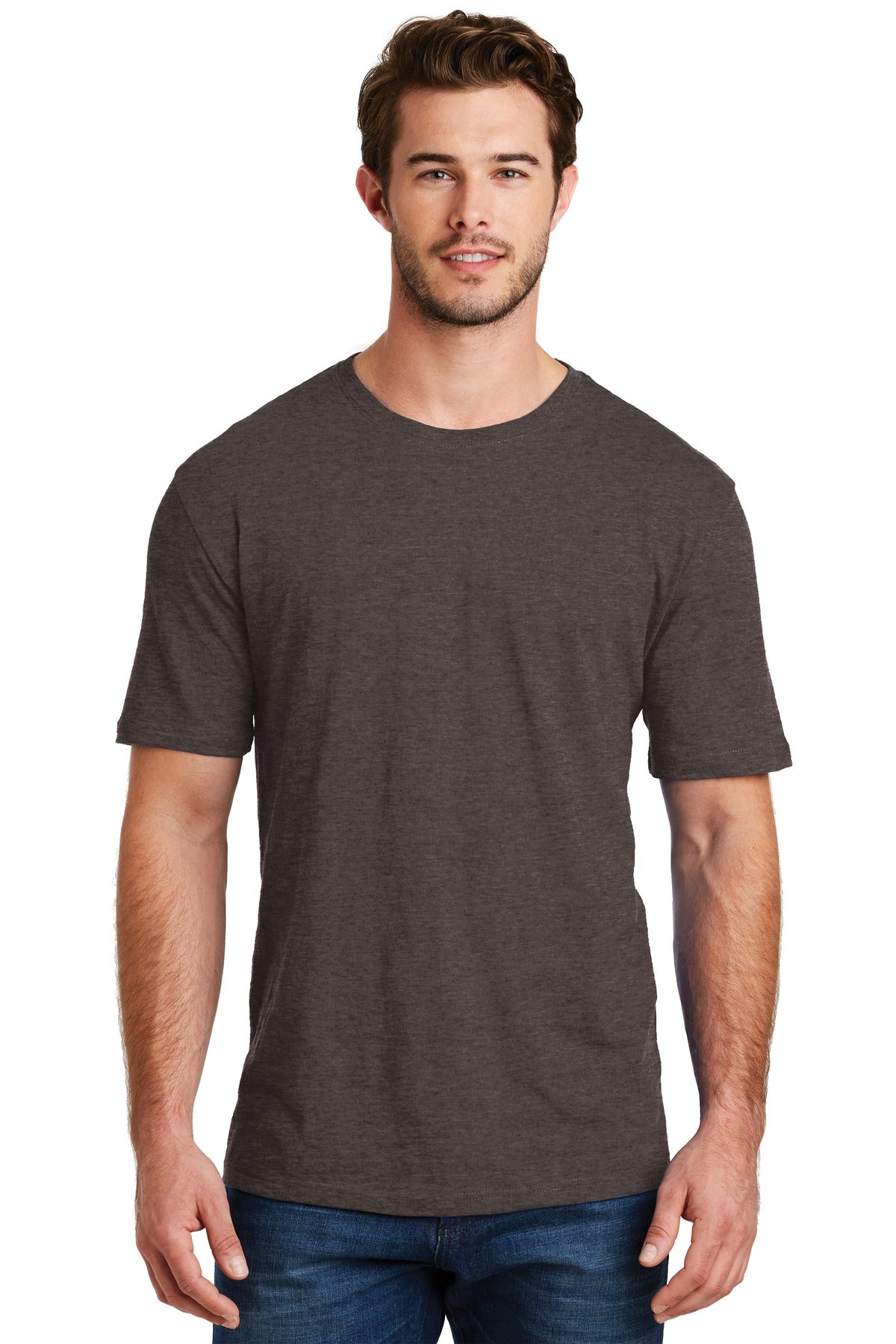 Enjoy 100% pure tee perfection from the softest blend.4.3-ou - Heathered Brown