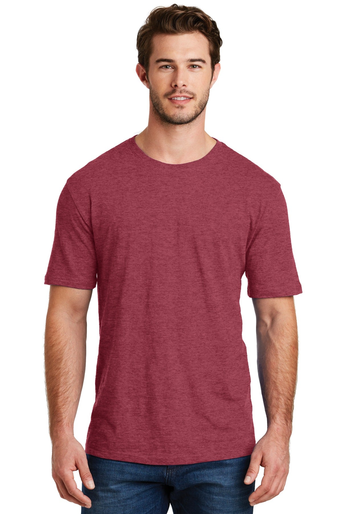 Enjoy 100% pure tee perfection from the softest blend.4.3-ou - Heathered Red