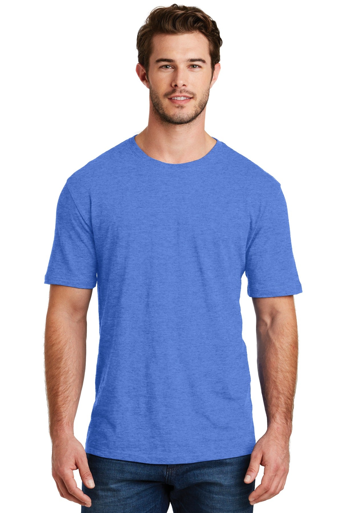 Enjoy 100% pure tee perfection from the softest blend.4.3-ou - Heathered Royal