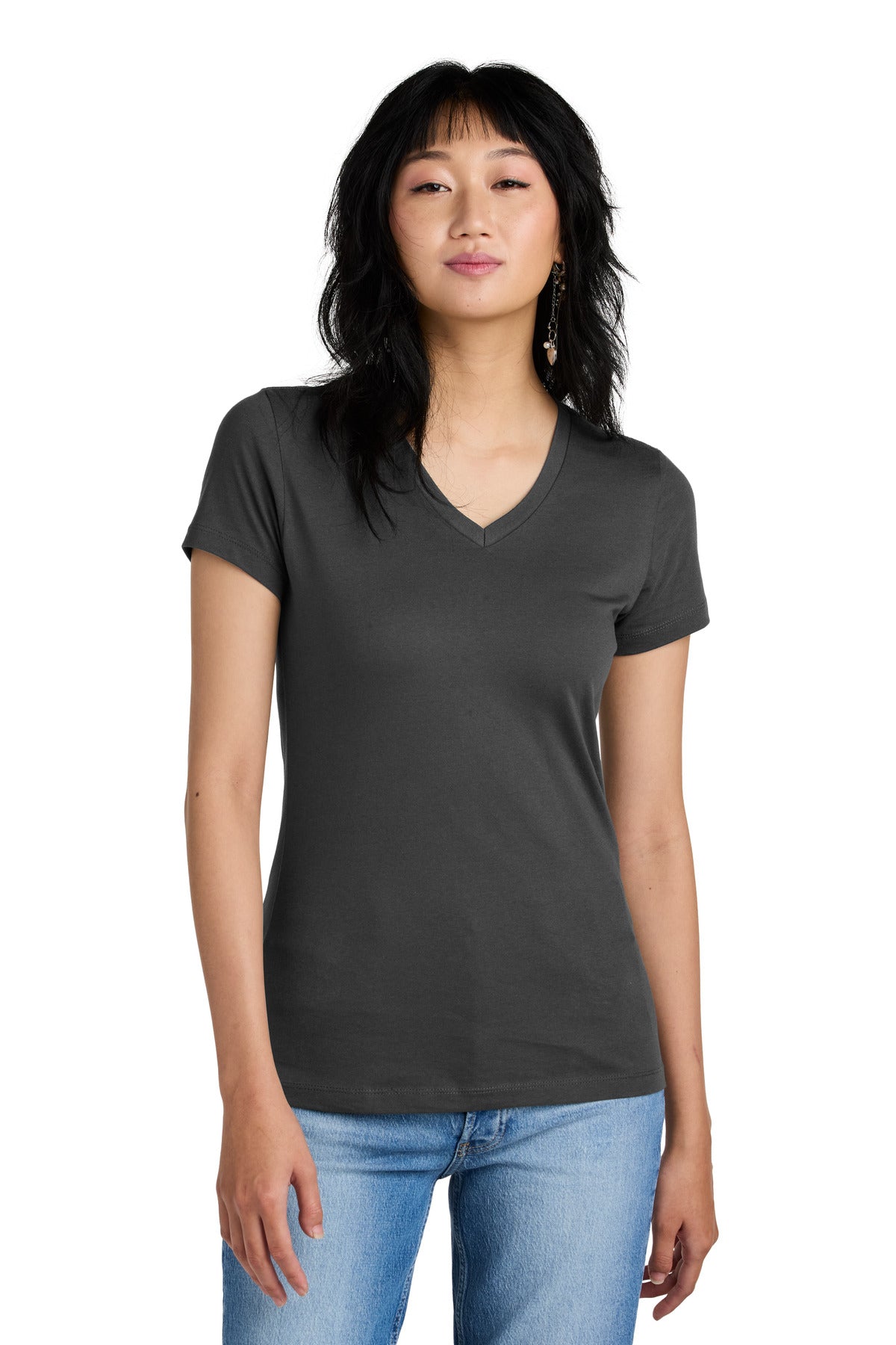 The perfect v-neck tee for a polished look. 4.3-ounce 100% c - Charcoal