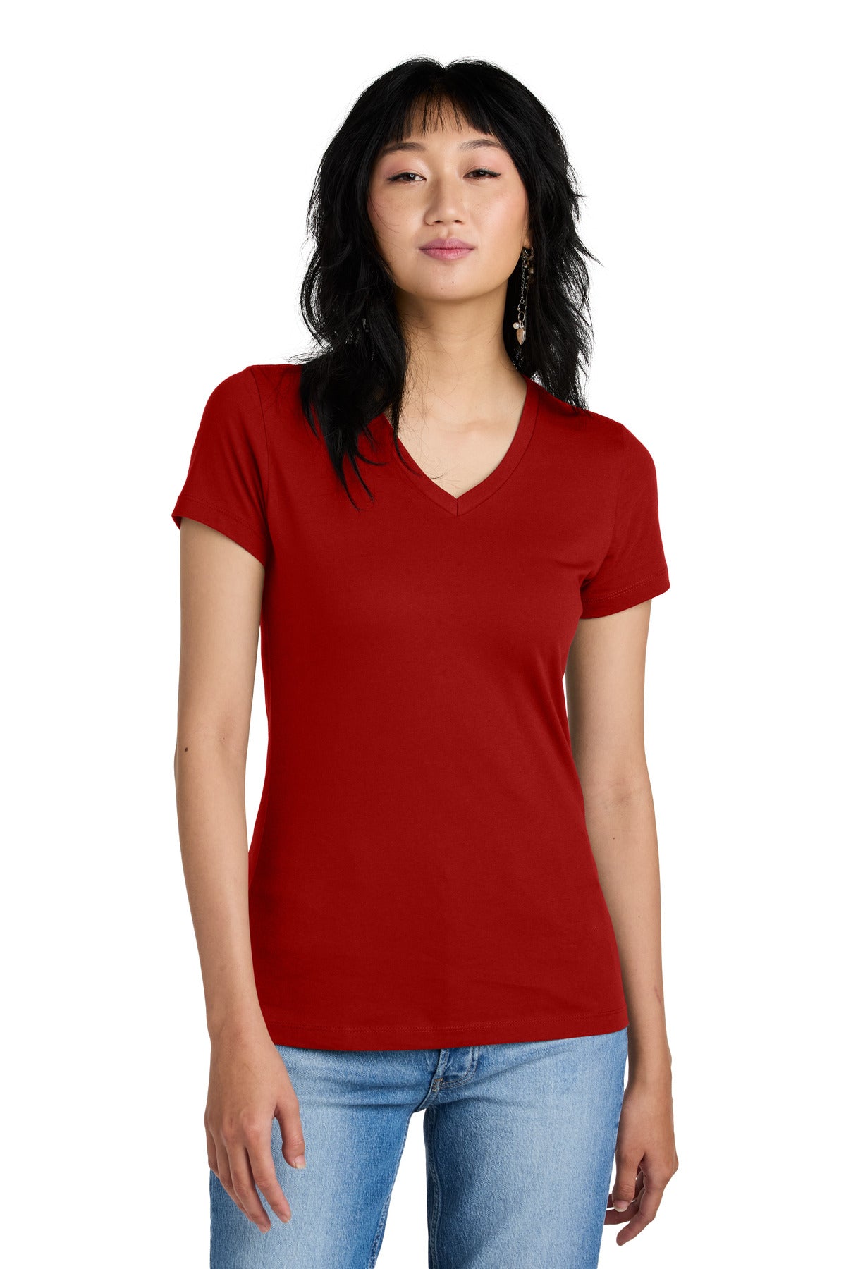 The perfect v-neck tee for a polished look. 4.3-ounce 100% c - Classic Red